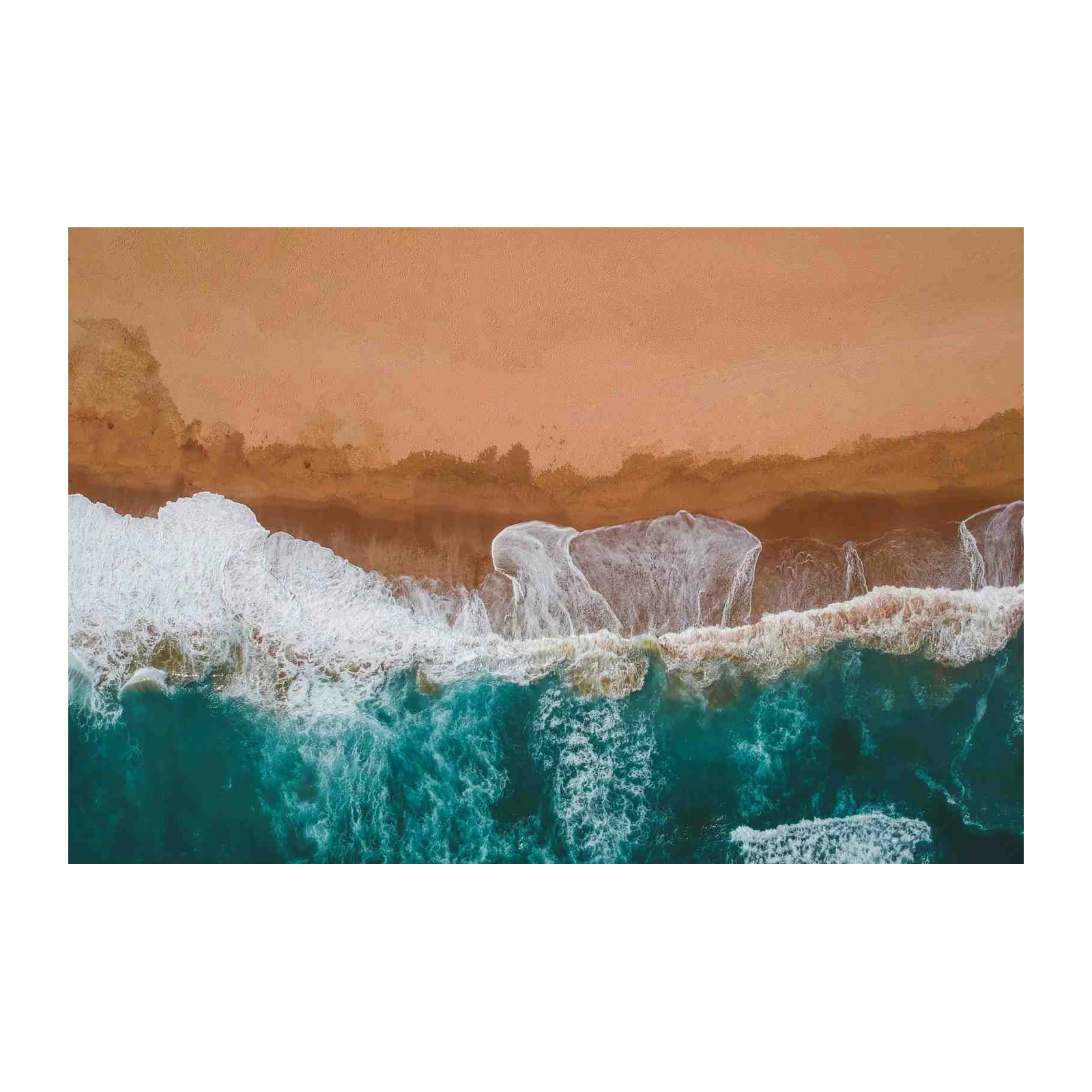 Coastal Serenity: Aerial Beach Wall Art