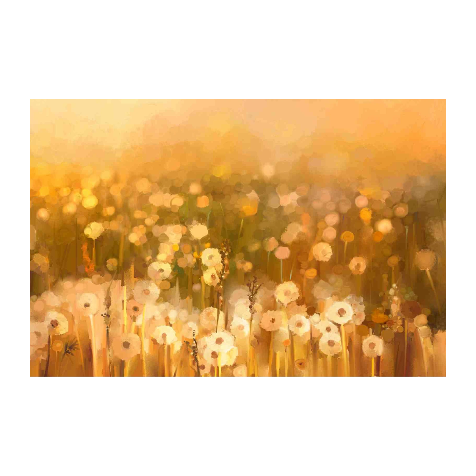 Golden Meadow Serenity Dandelion Wall Art