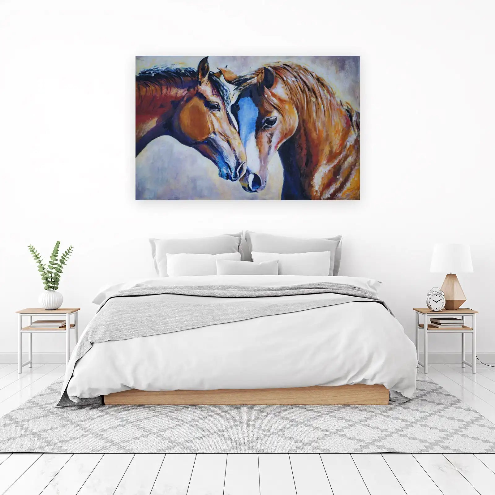 Majestic Horse Embrace Wall Art