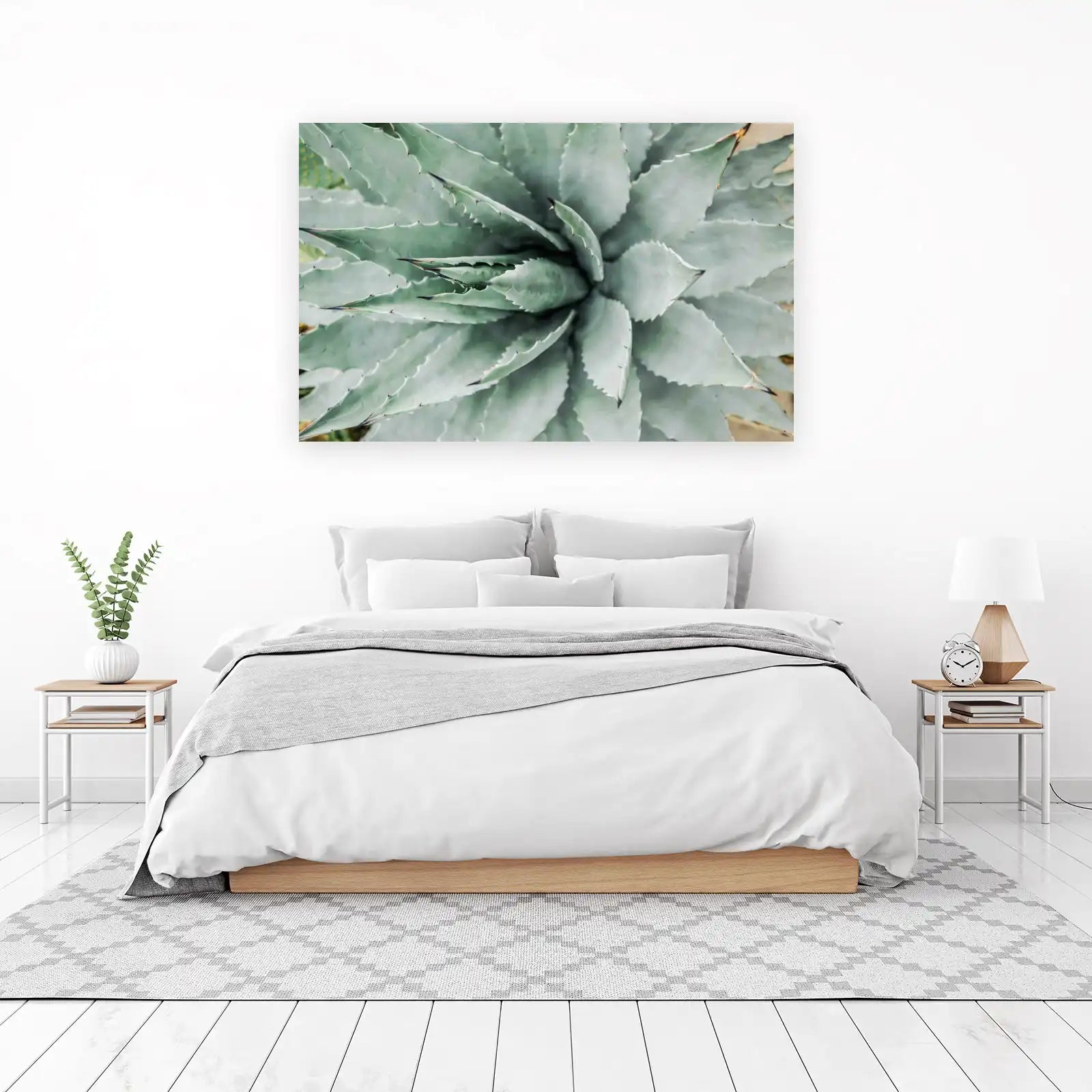 Serene Agave Botanical Close-Up Wall Art