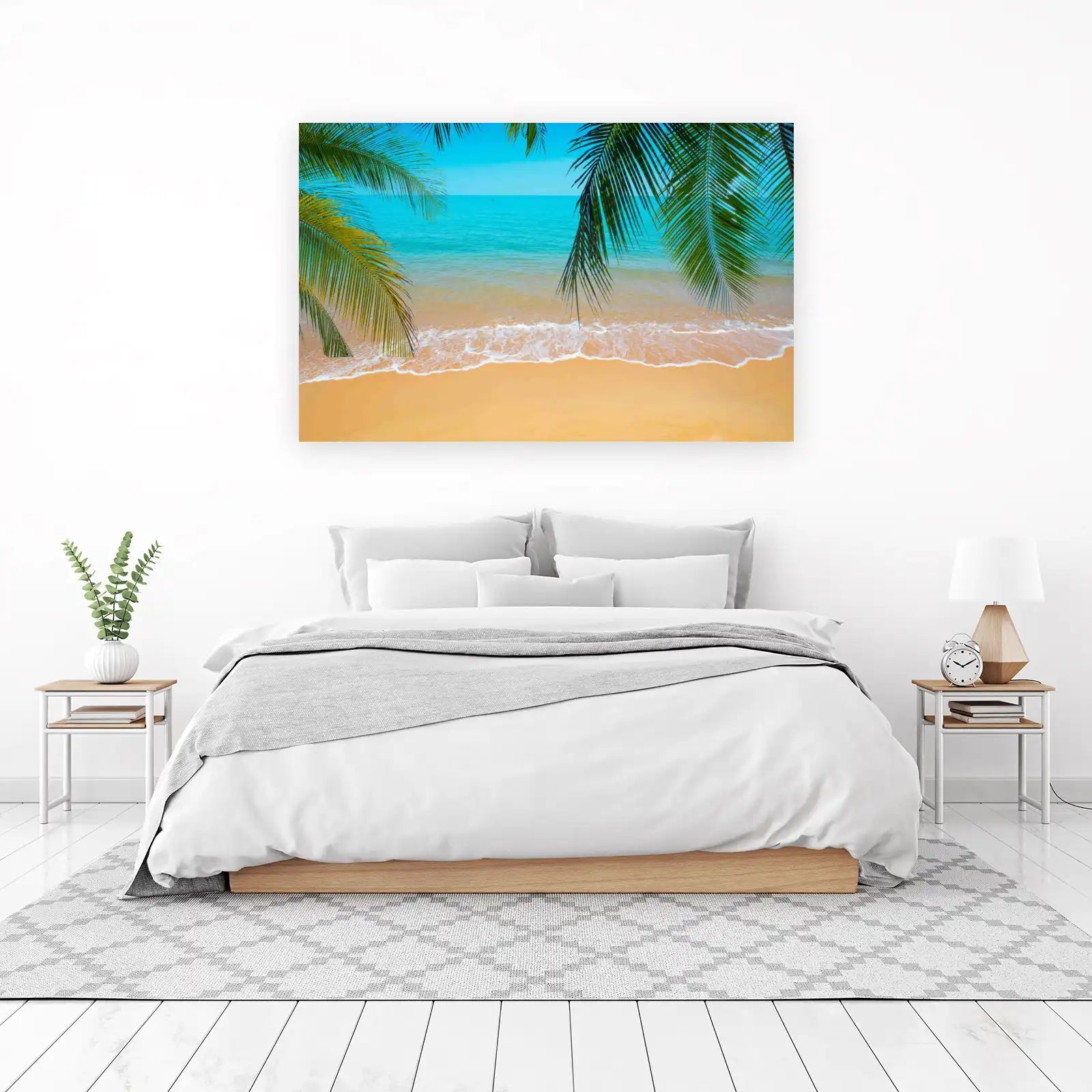 Tropical Beach Paradise Palm Trees Wall Art