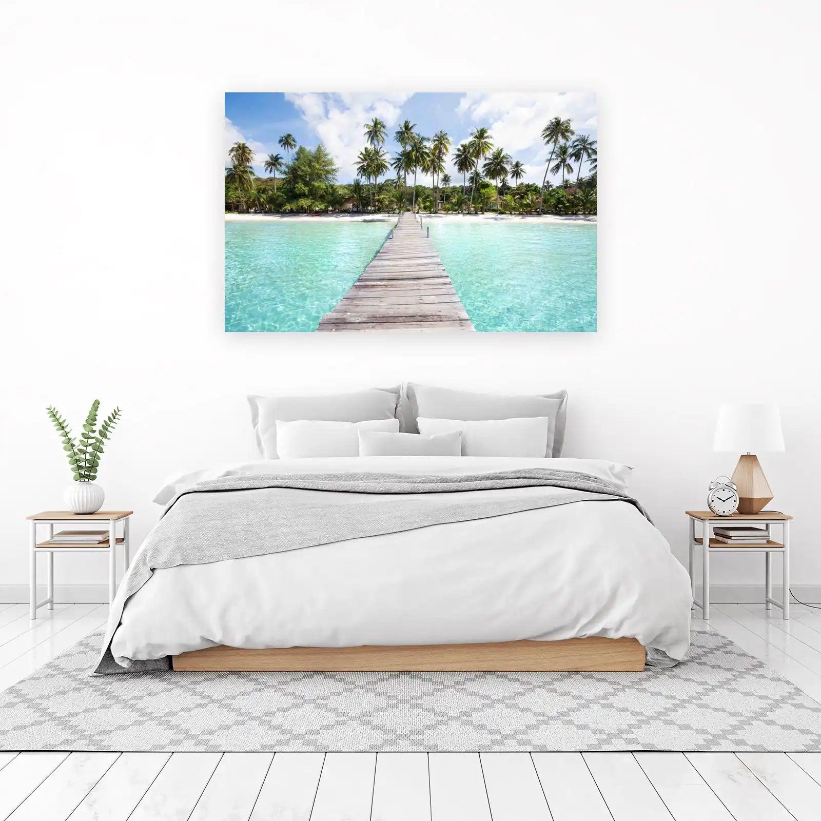 Tranquil Tropical Pier Paradise Wall Art