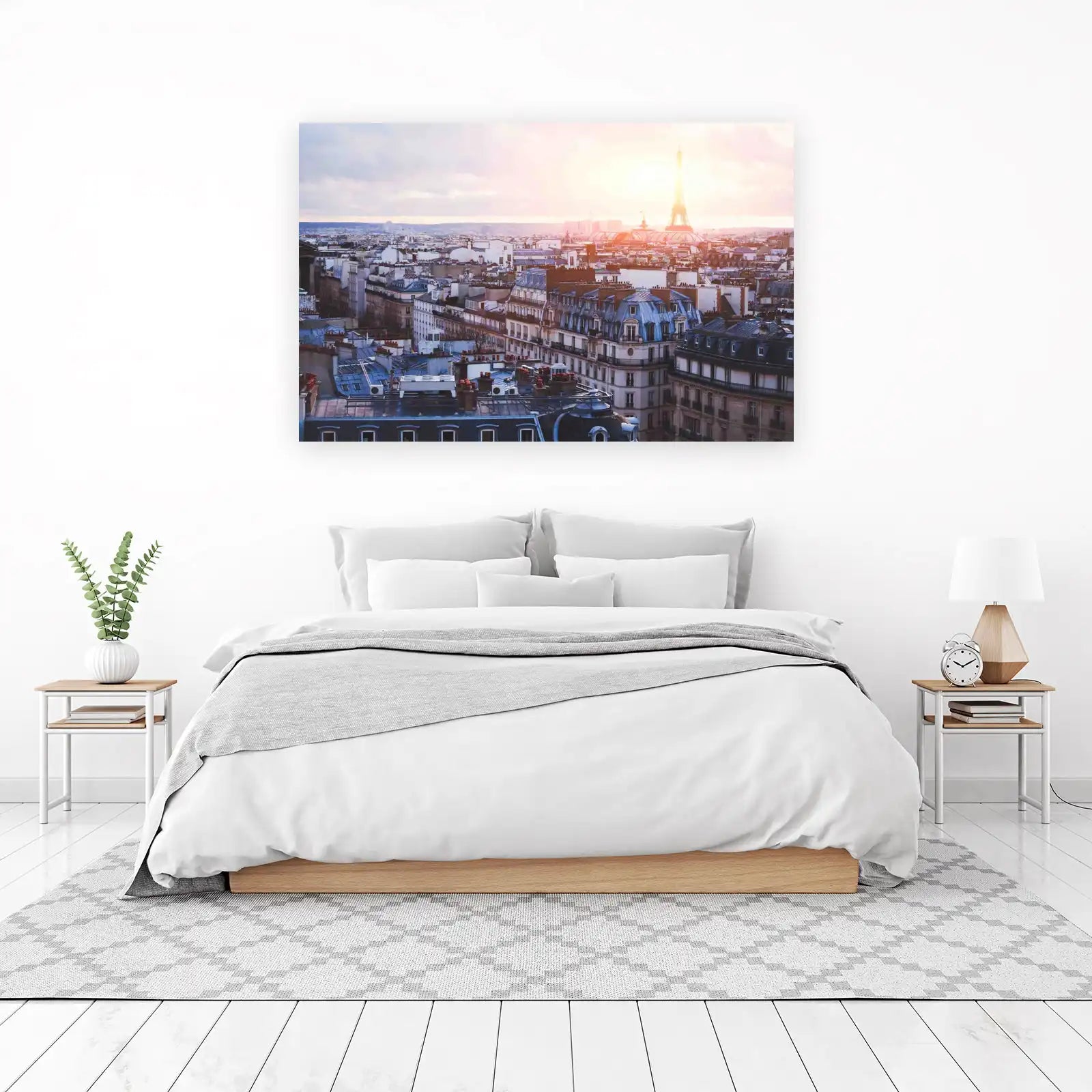 Parisian Rooftops & Eiffel Tower Wall Art