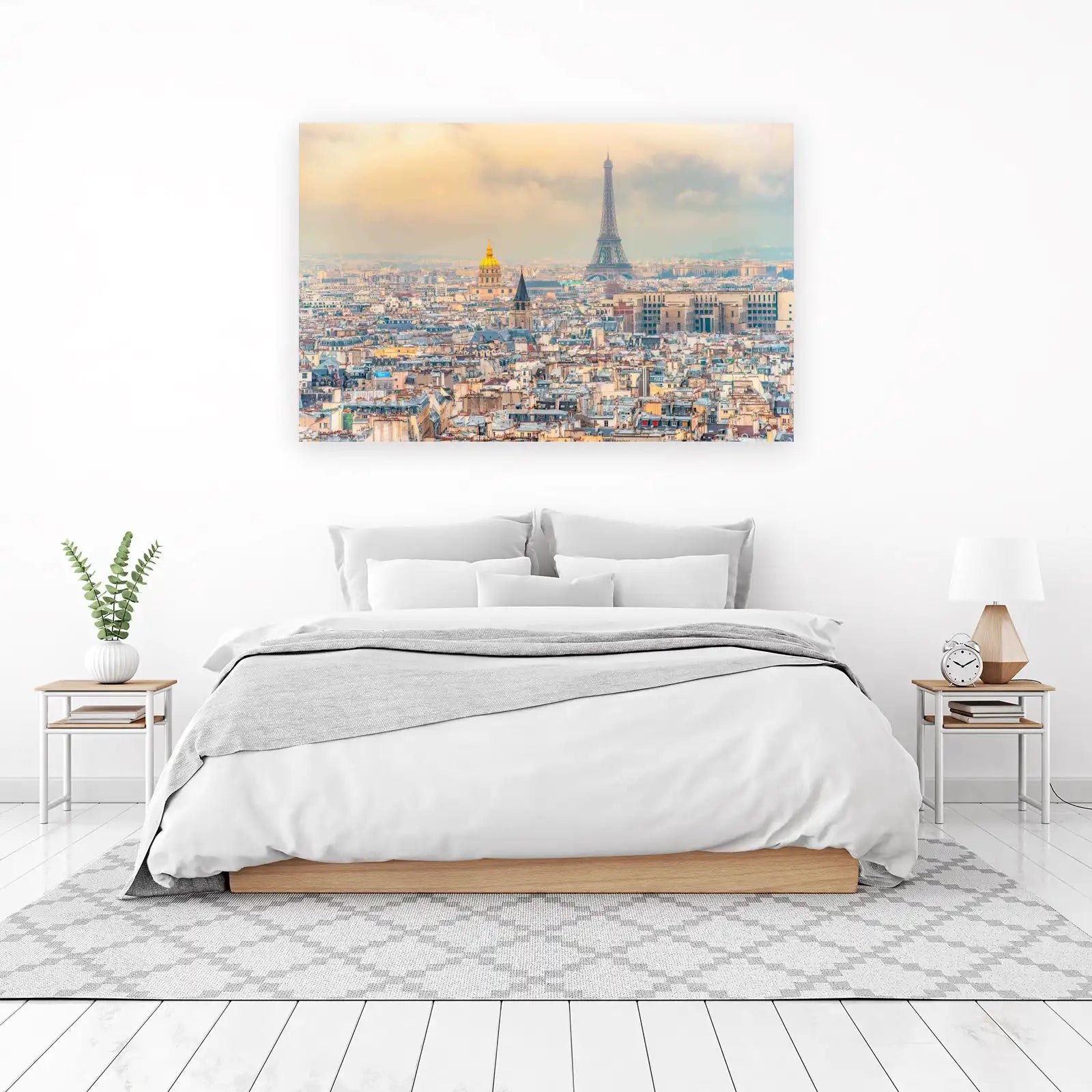 Paris Skyline Eiffel Tower Golden Dome Wall Art