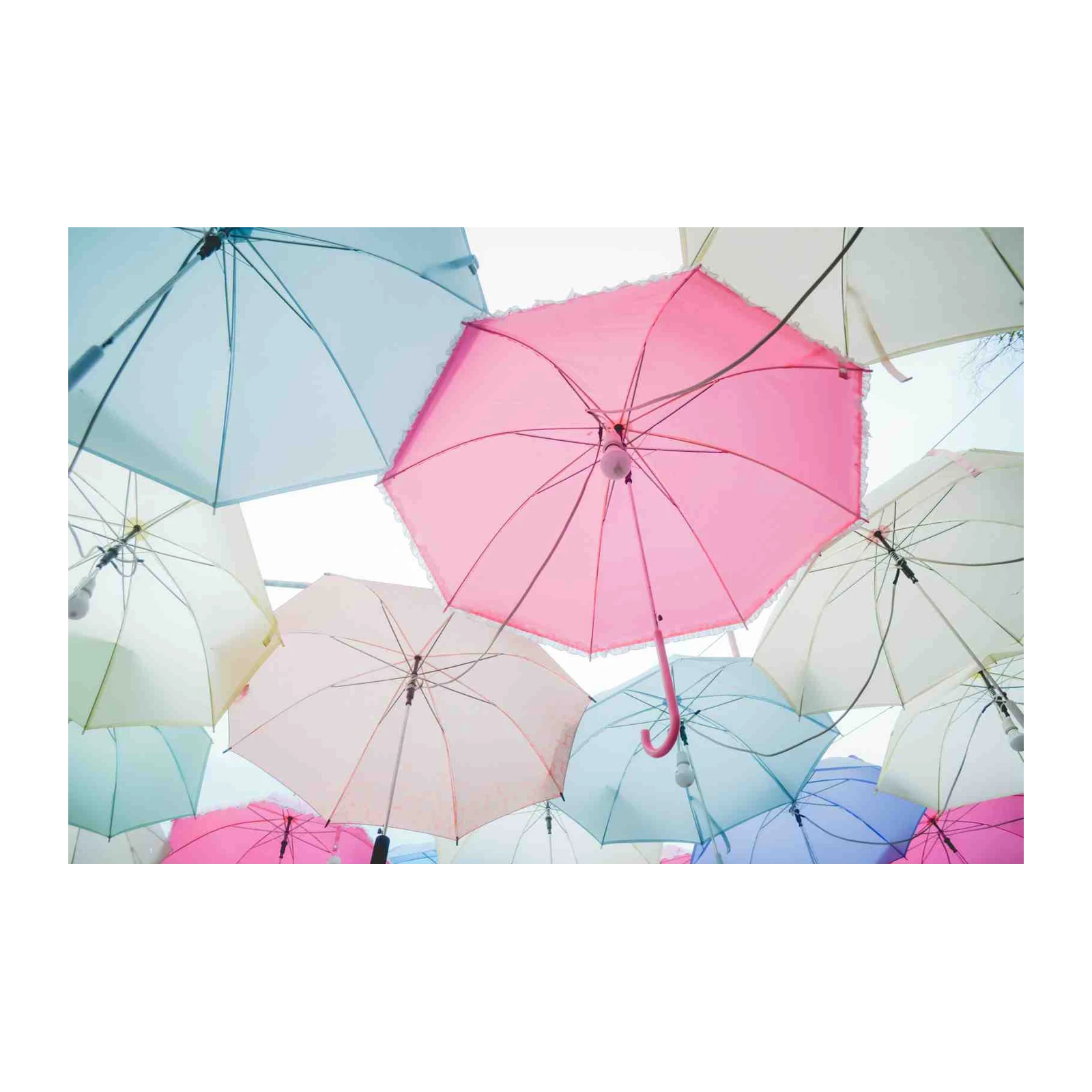 Pastel Umbrella Sky Wall Art