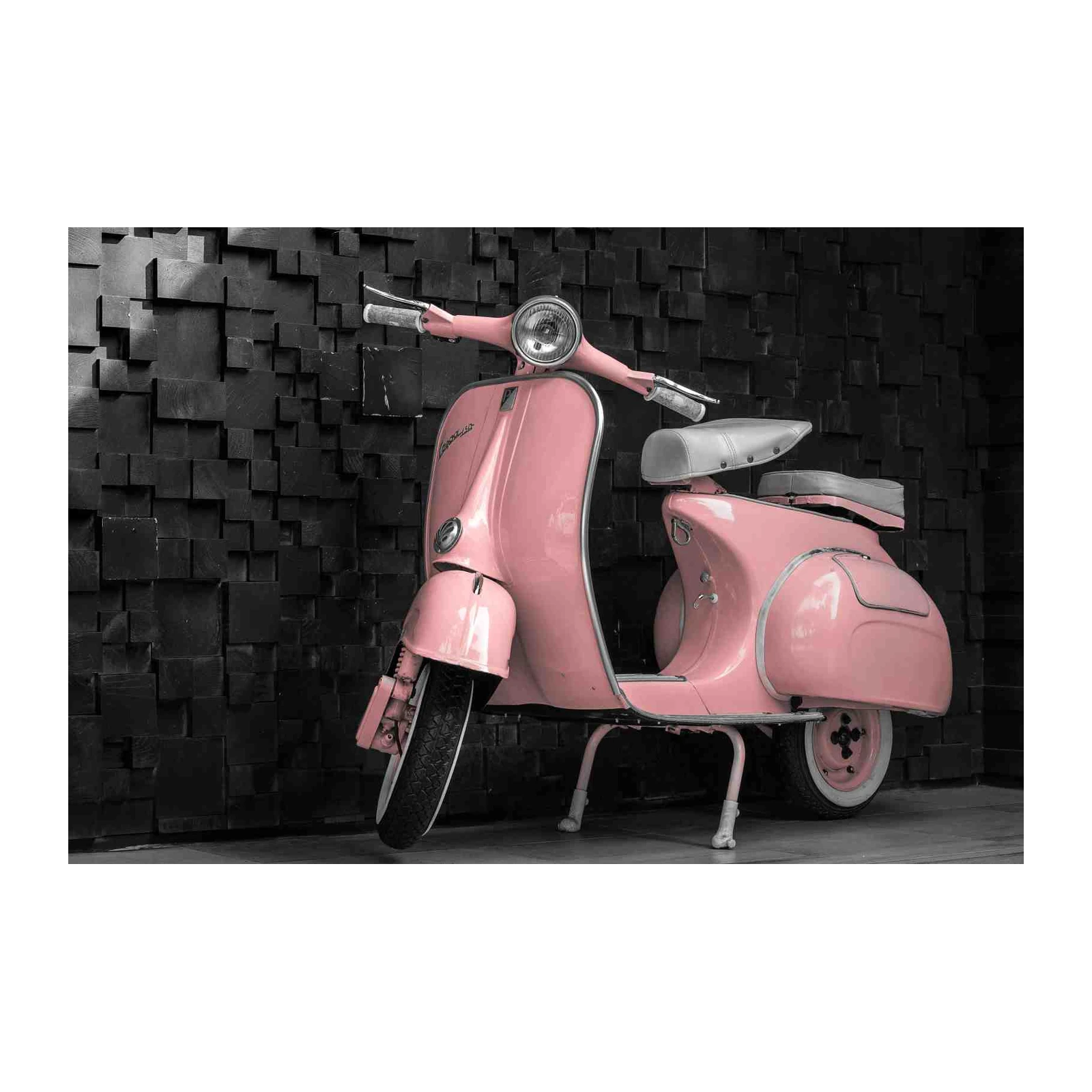 Retro Pink Vespa Scooter Wall Art