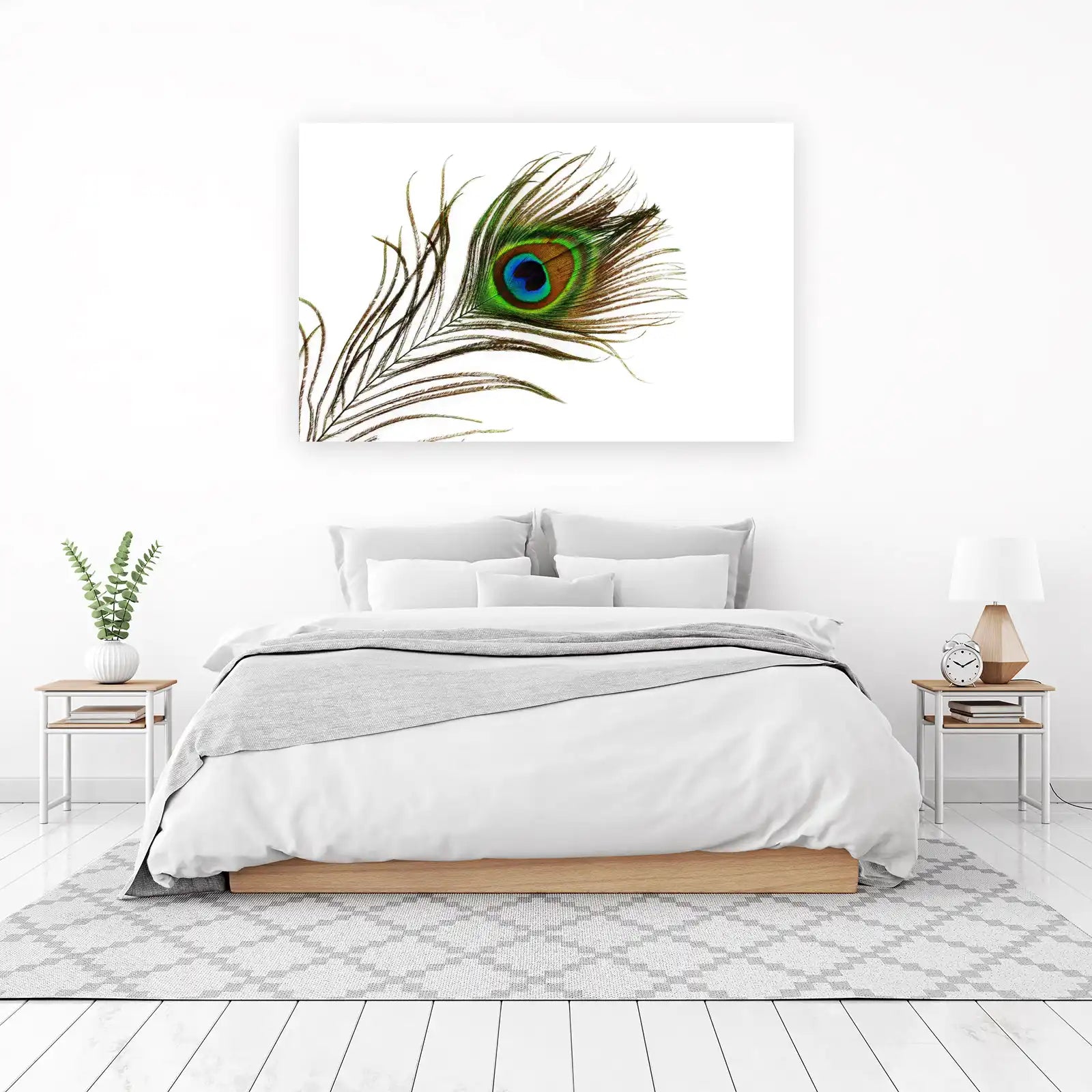 Elegant Peacock Feather Art Wall Art