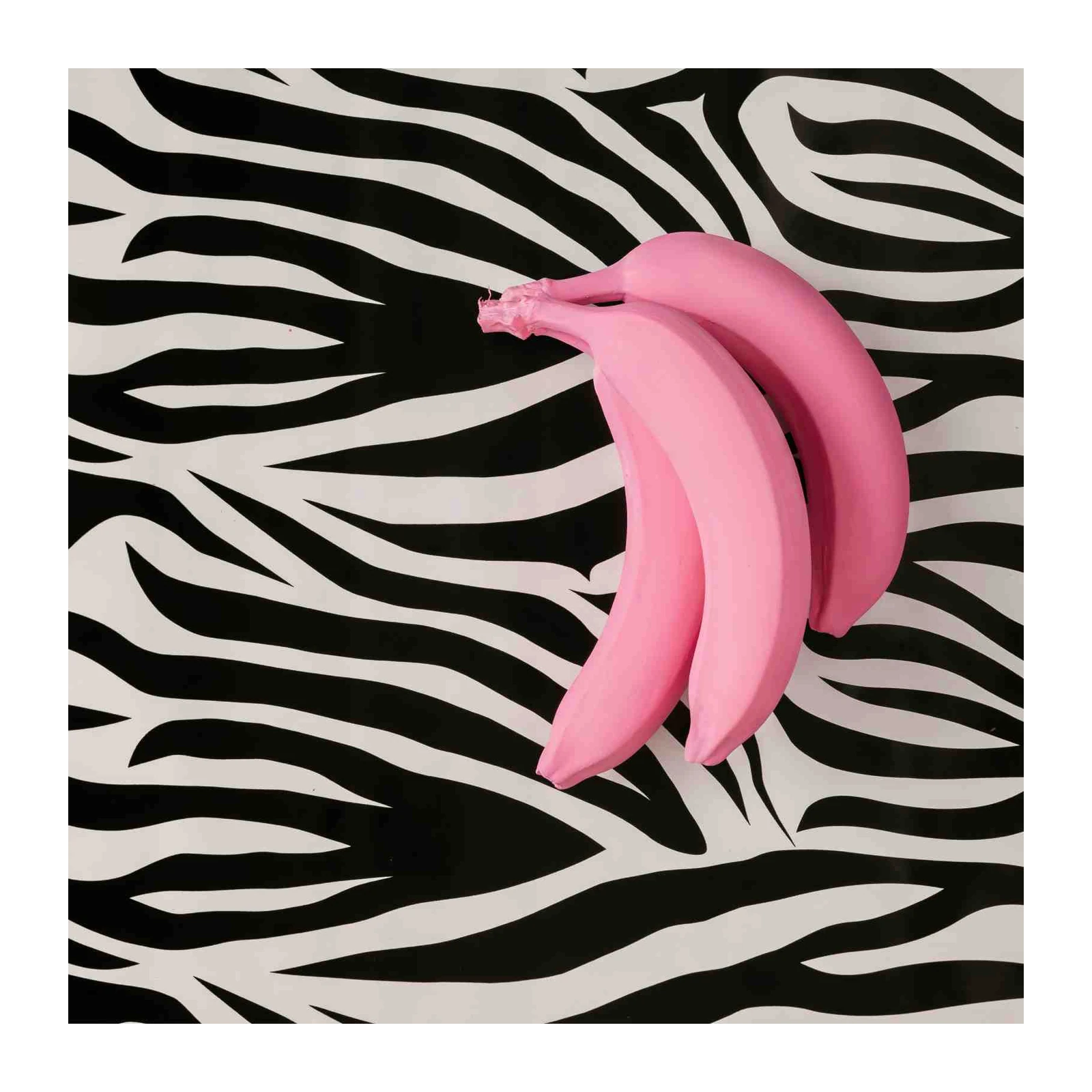 Pink Bananas Zebra Print Wall Art
