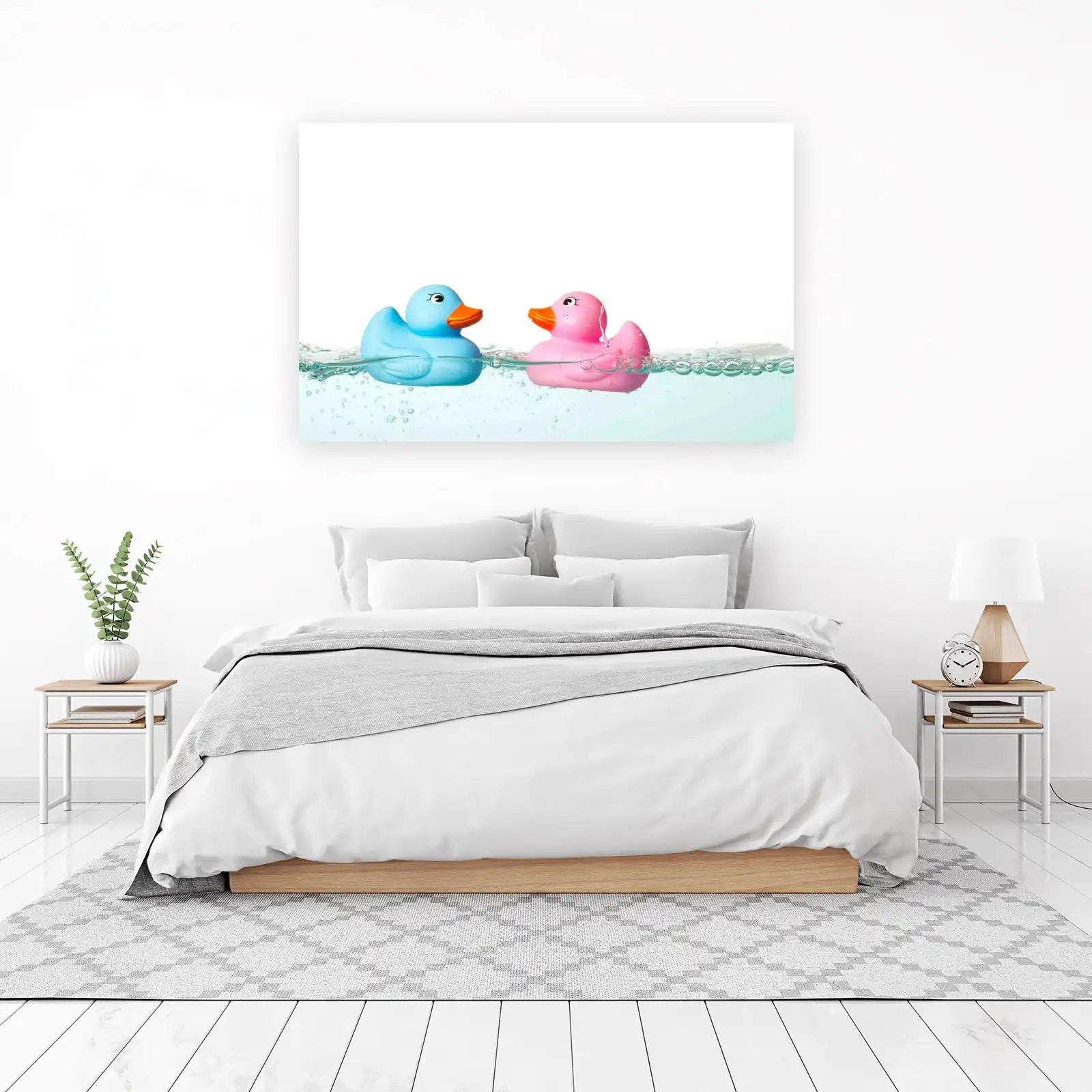 Playful Rubber Ducks Splash Wall Art