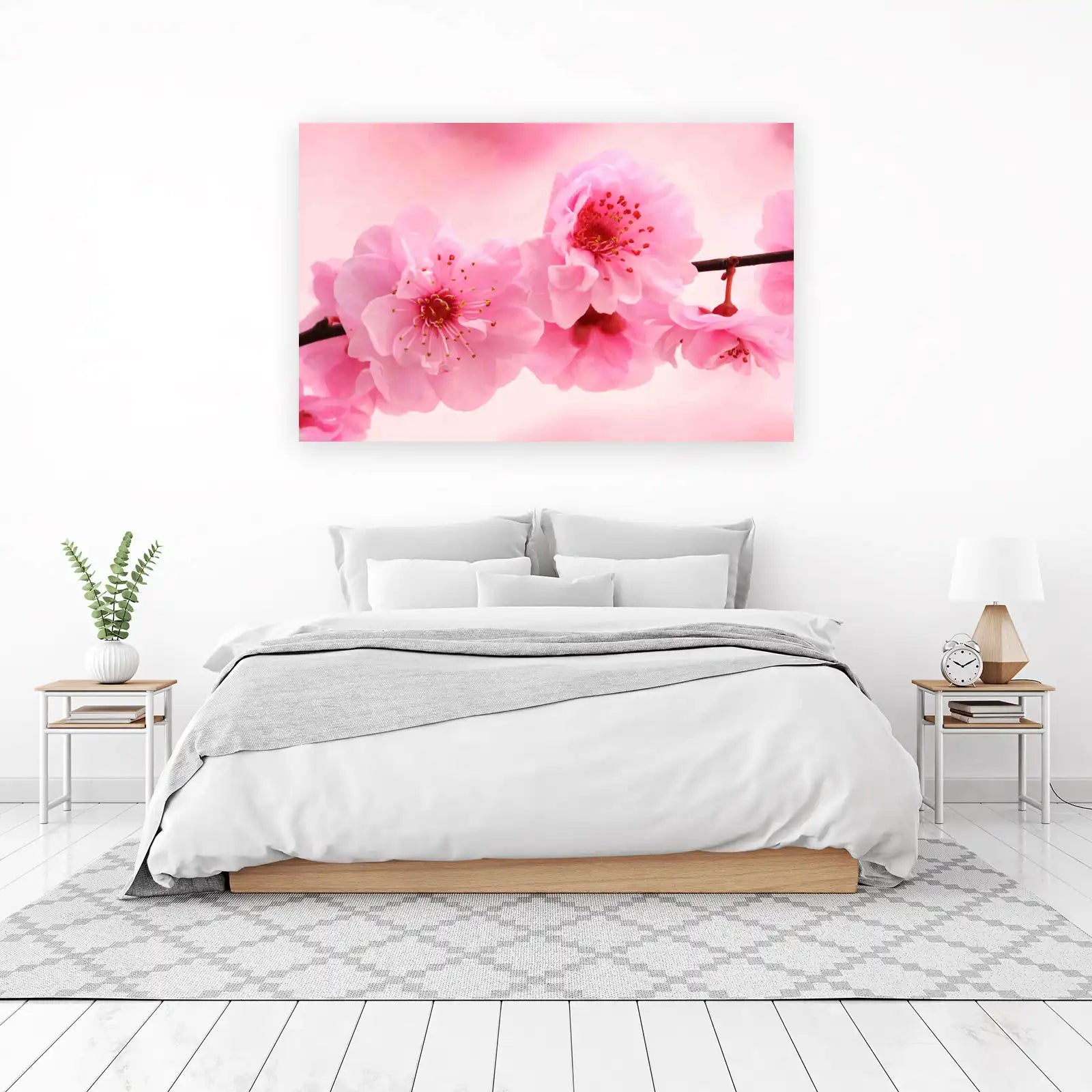 Blooming Pink Cherry Blossom Wall Art