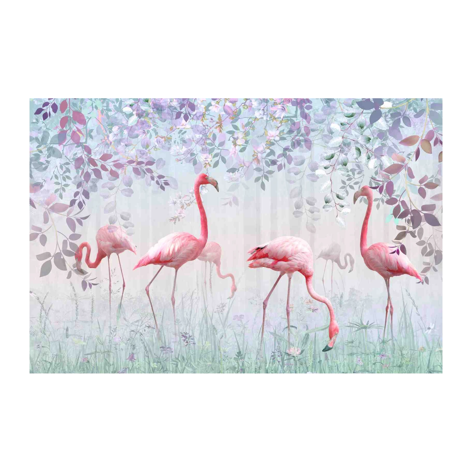 Serene Flamingo Flock Garden Wall Art