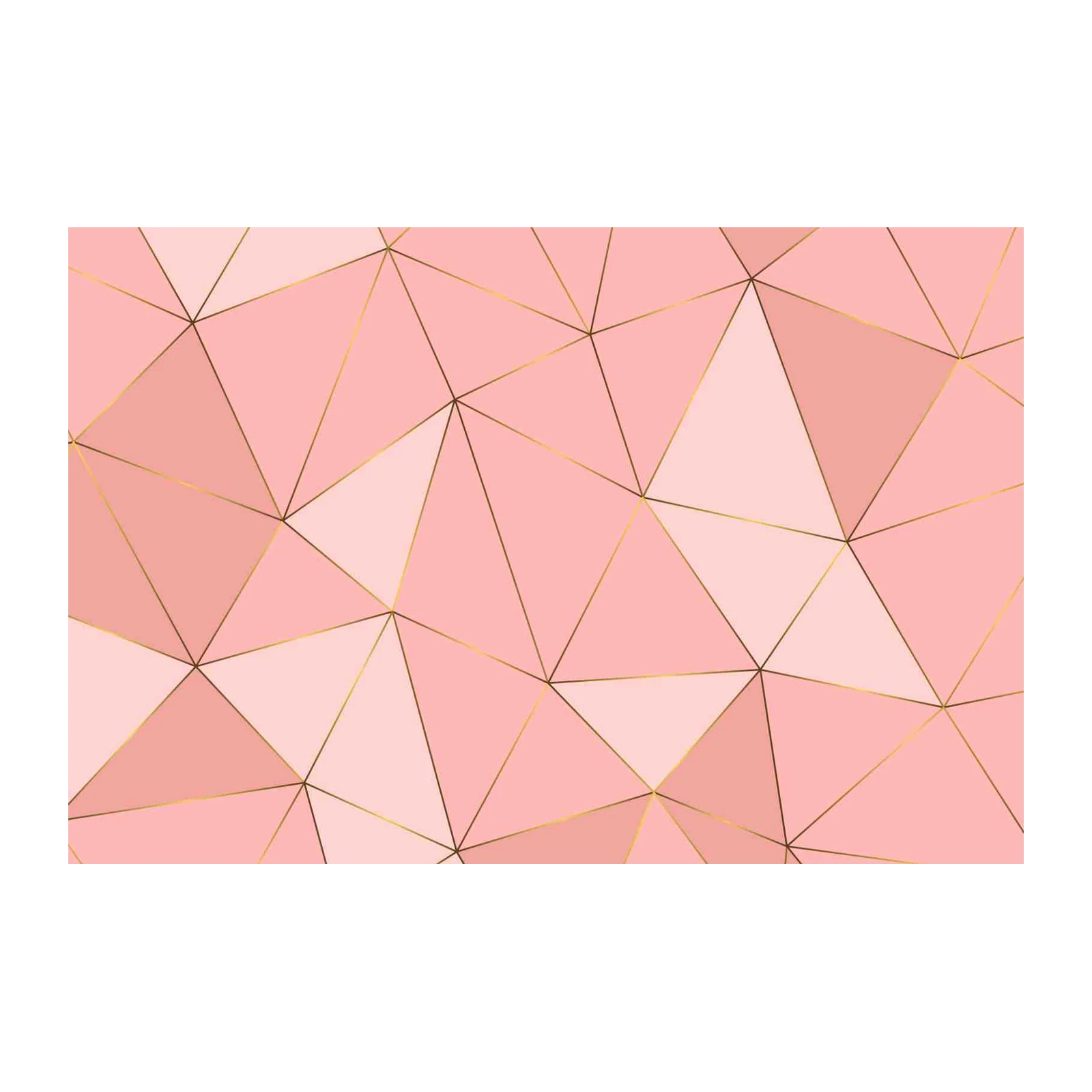 Geometric Pink Gold Abstract Wall Art