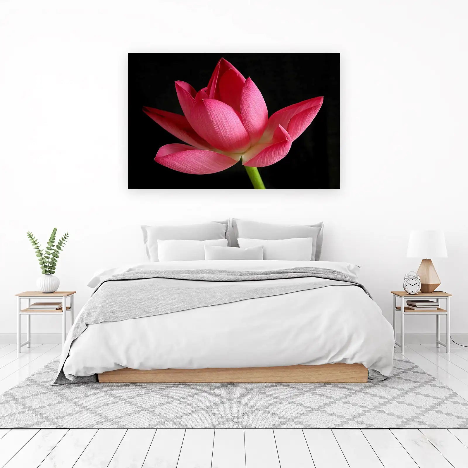 Pink Lotus Bloom Wall Art