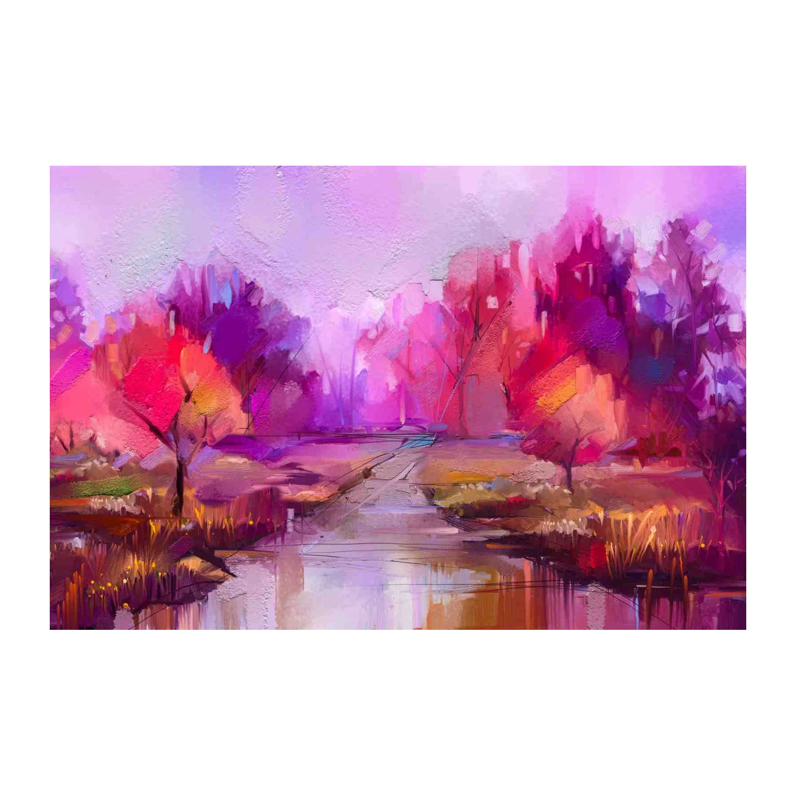 Vibrant Abstract Landscape Wall Art
