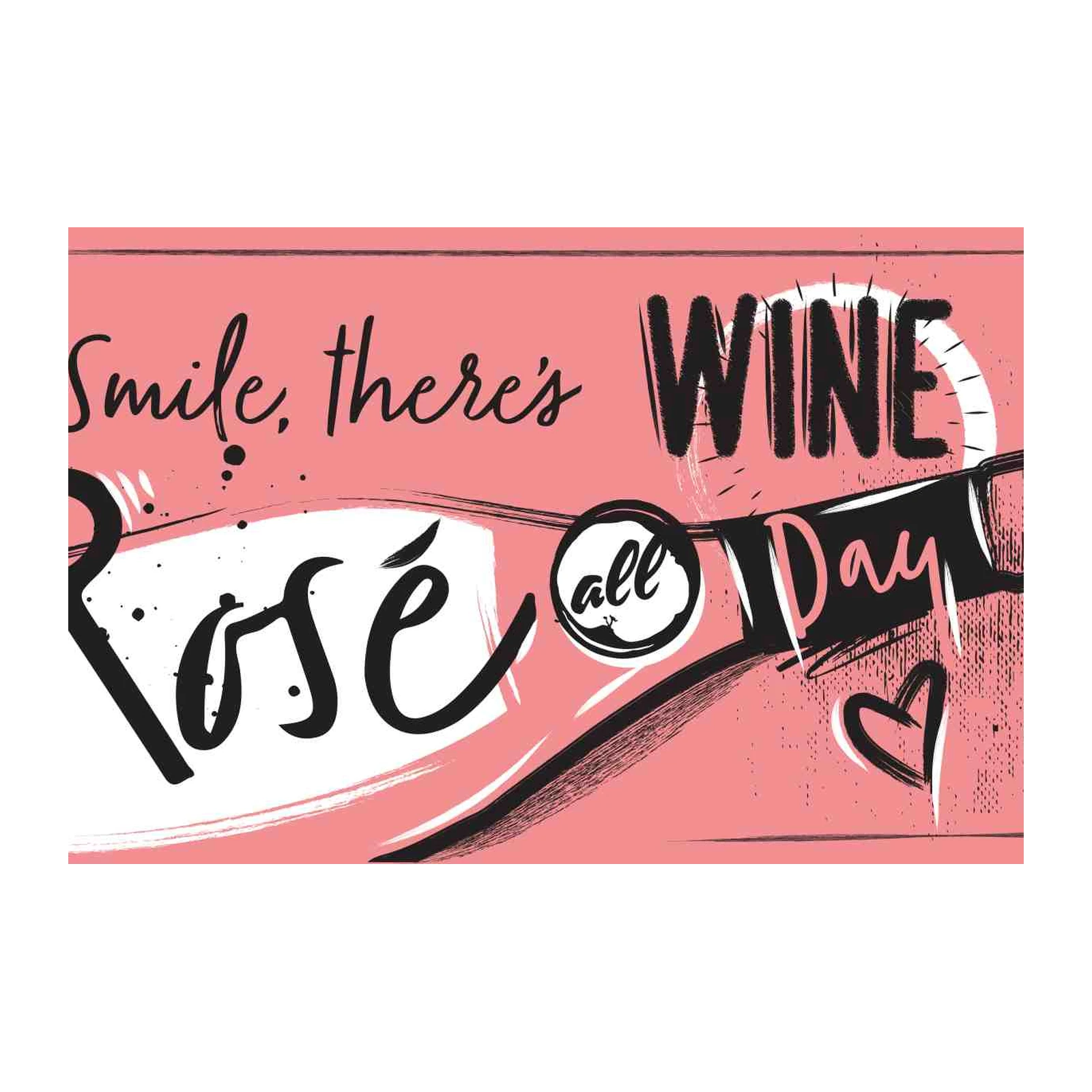 Rosé All Day Motivational Wall Art Wall Art