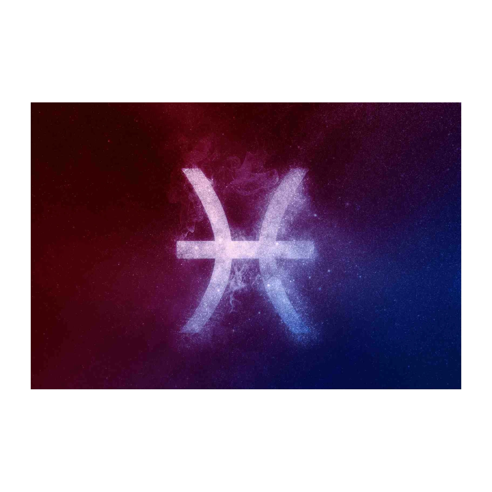 Pisces Zodiac Symbol Galaxy Wall Art