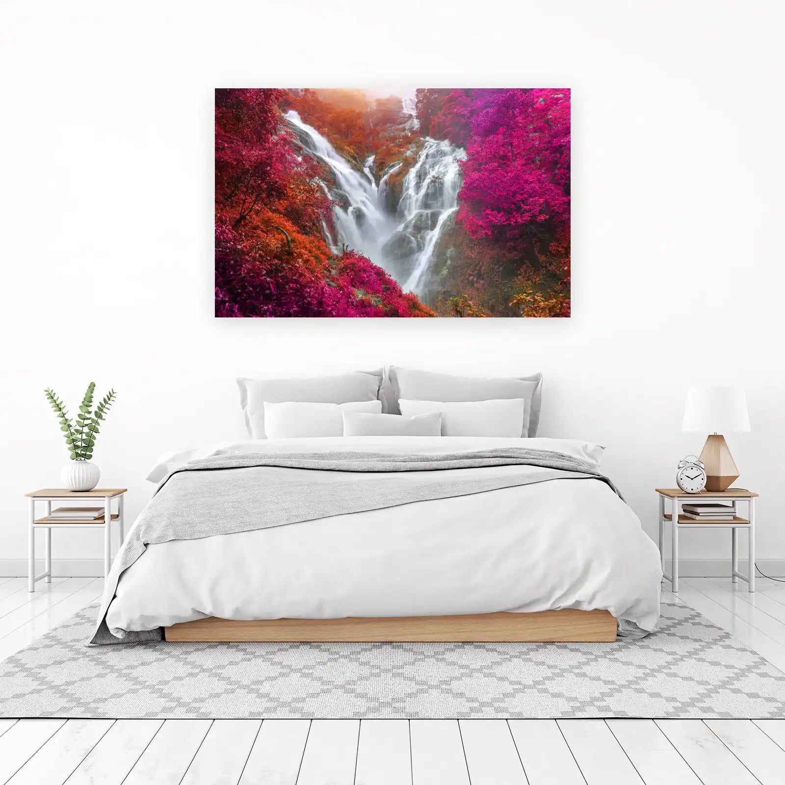 Vibrant Waterfall Landscape Wall Art
