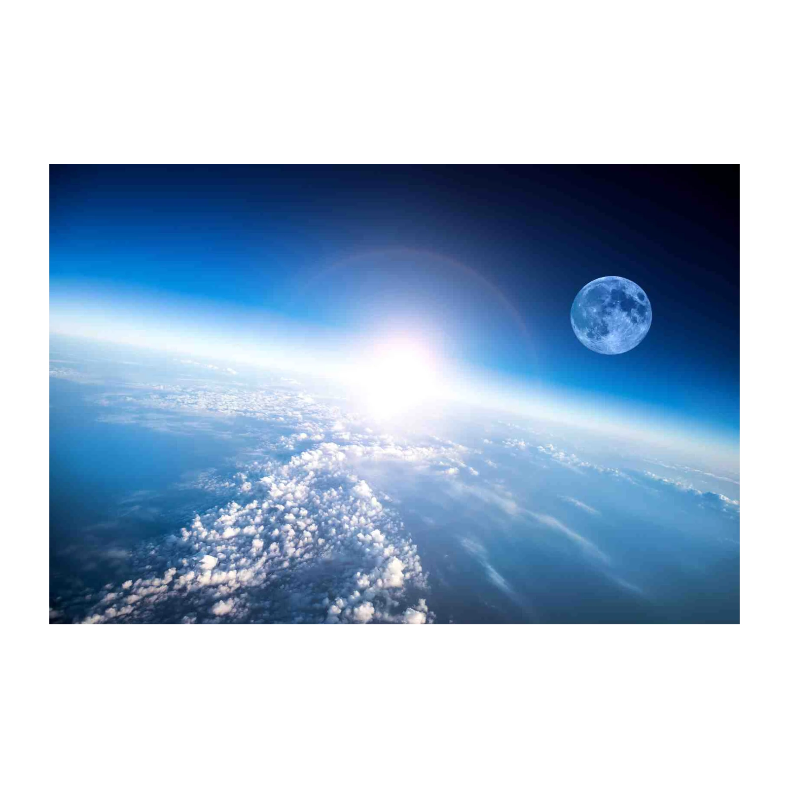 Vast Earth Horizon & Moon Wall Art