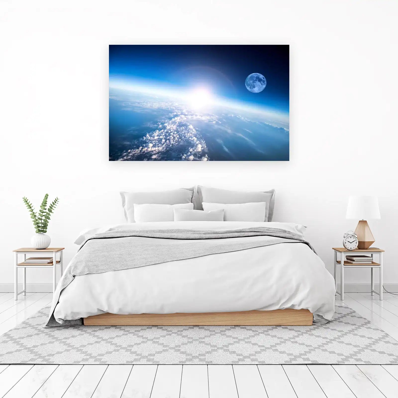 Vast Earth Horizon & Moon Wall Art