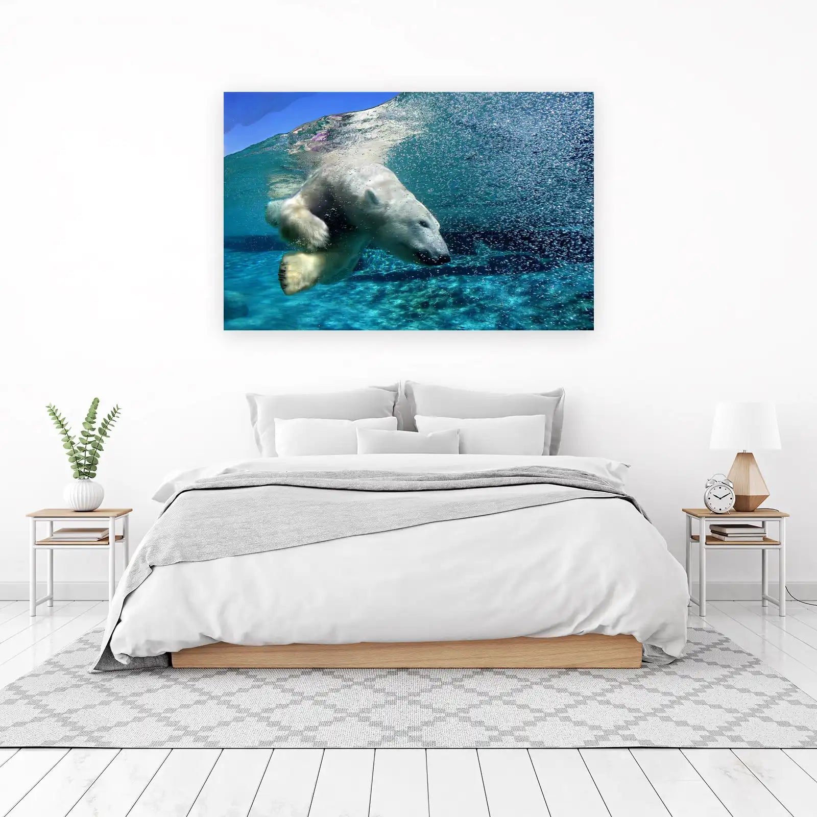 Majestic Polar Bear Underwater Arctic Wall Art