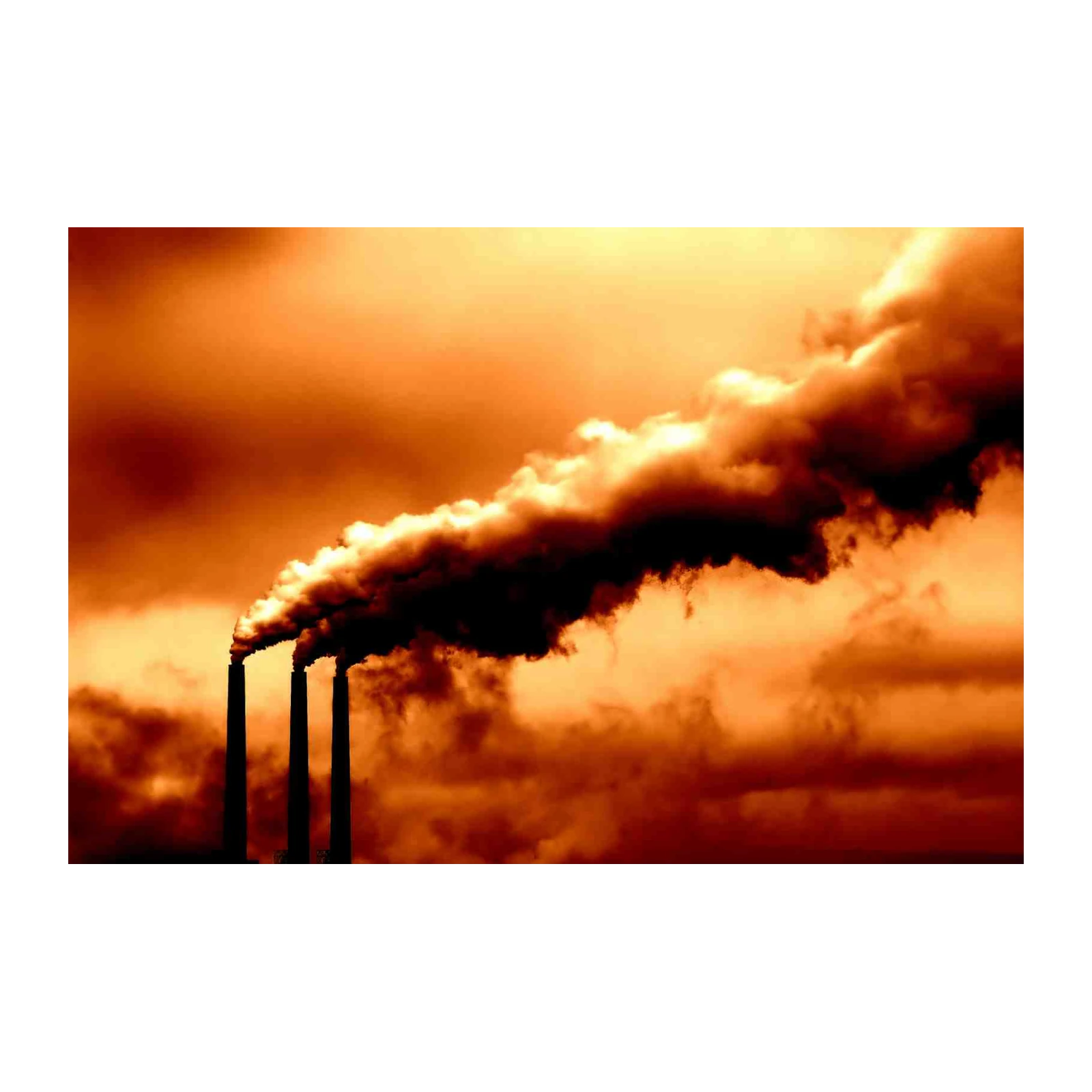 Industrial Smoke Stack Aura Wall Art