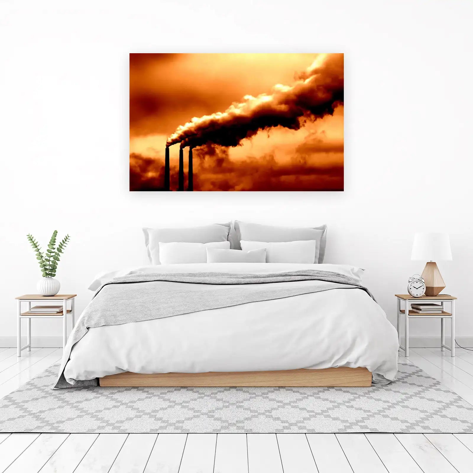 Industrial Smoke Stack Aura Wall Art