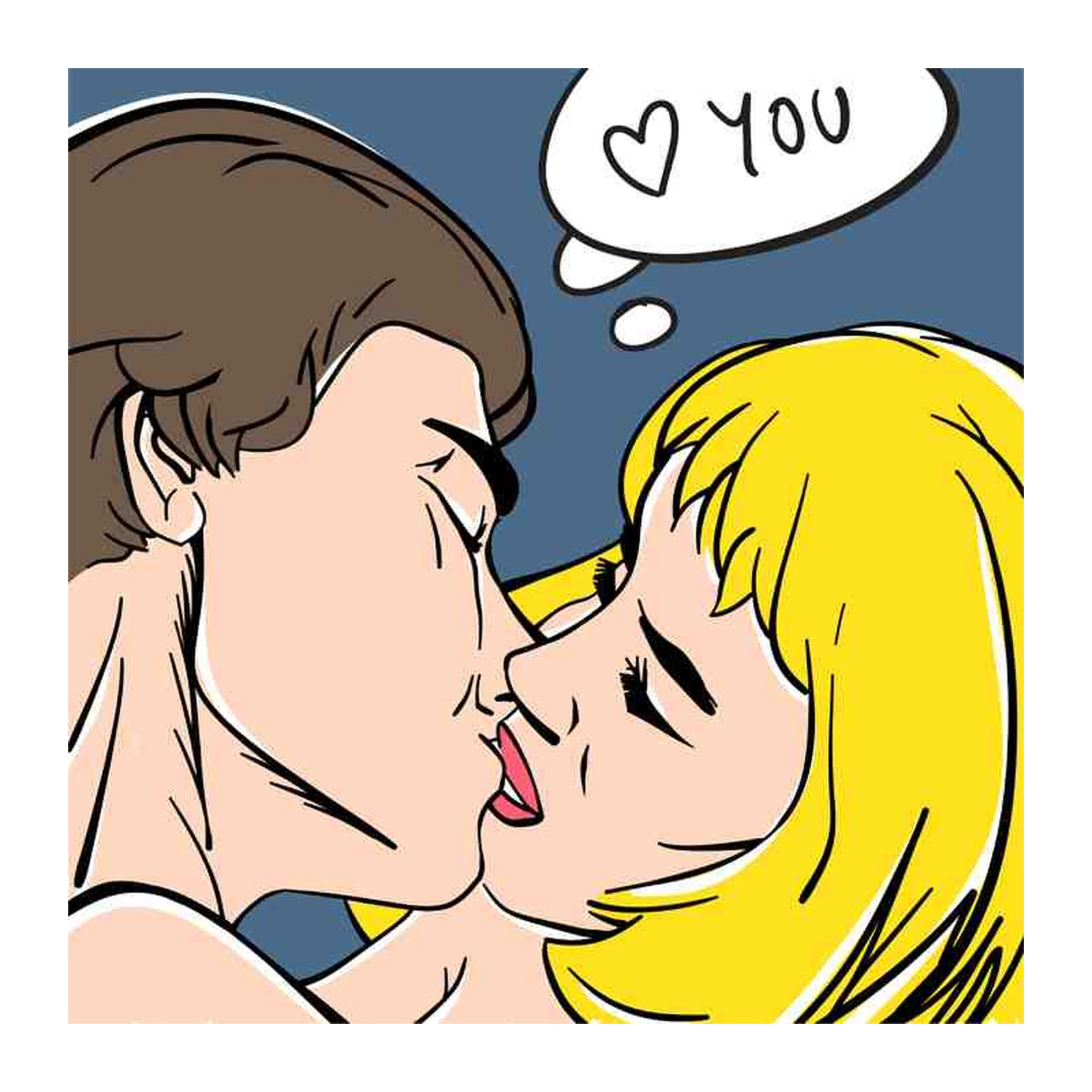 Pop Art Love Kiss Wall Art