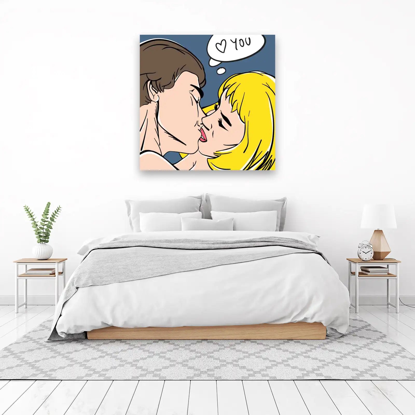 Pop Art Love Kiss Wall Art