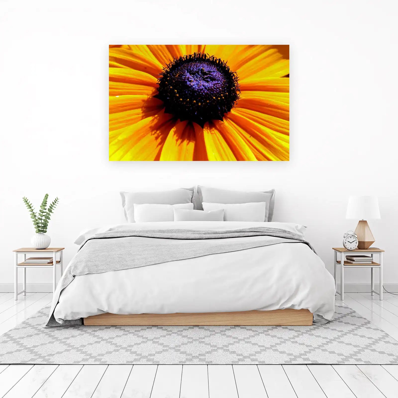 Vibrant Sunflower Macro Wall Art