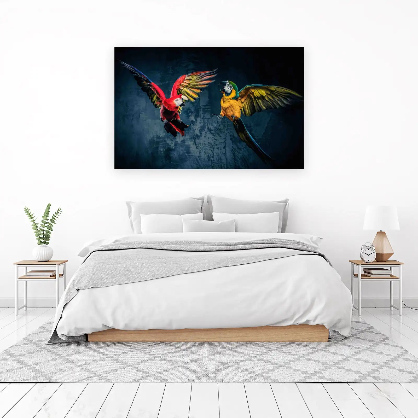 Vibrant Macaw Duel Wall Art