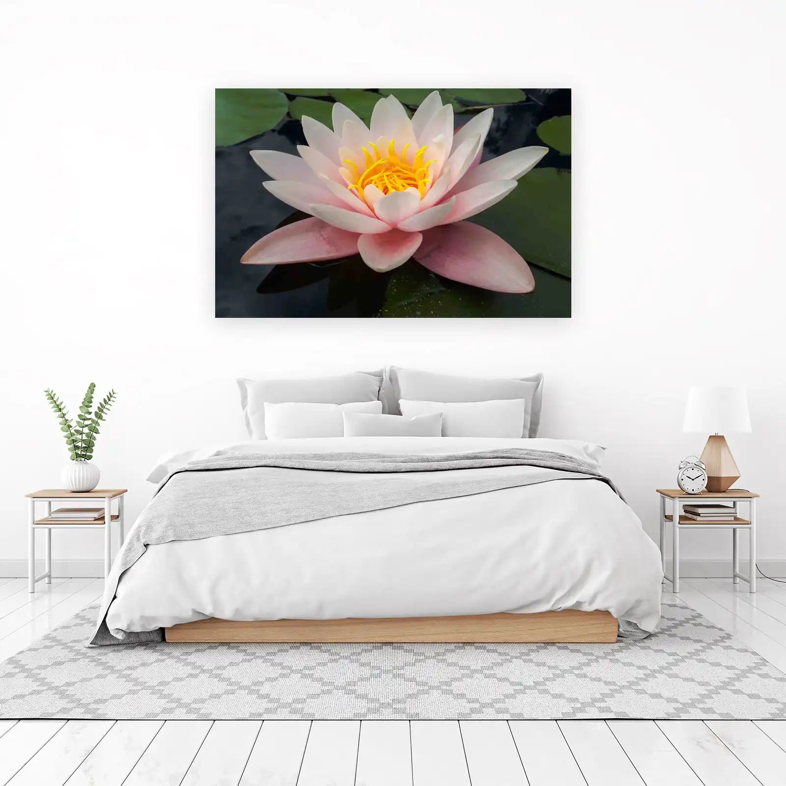 Serene Pink Water Lily Wall Art