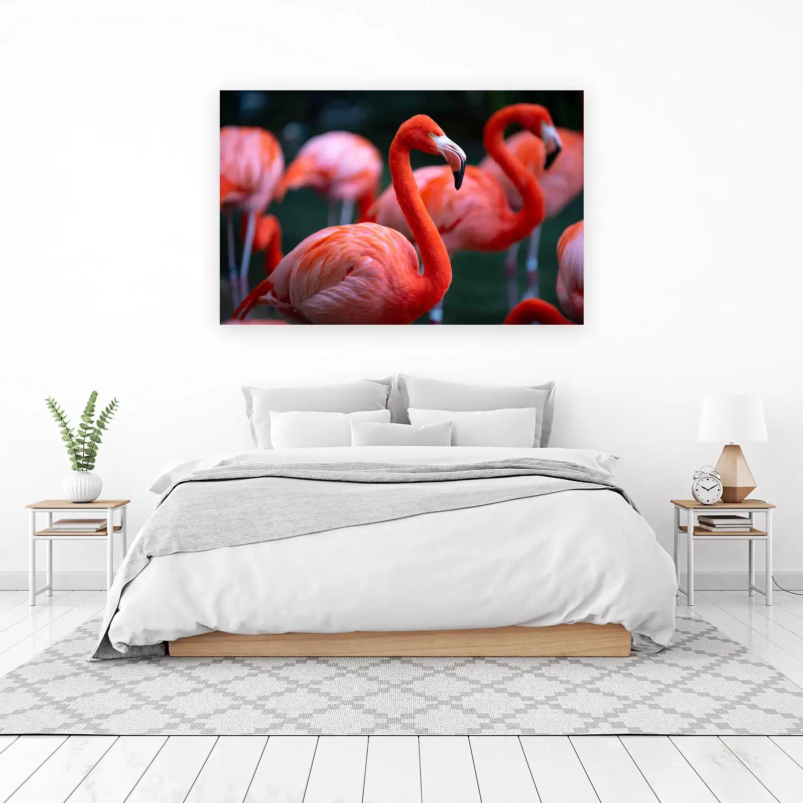 Vibrant Flamingo Flock Wall Art