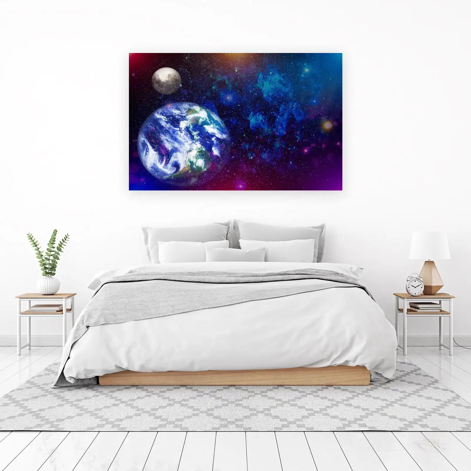 Cosmic Earth & Moon Wall Art