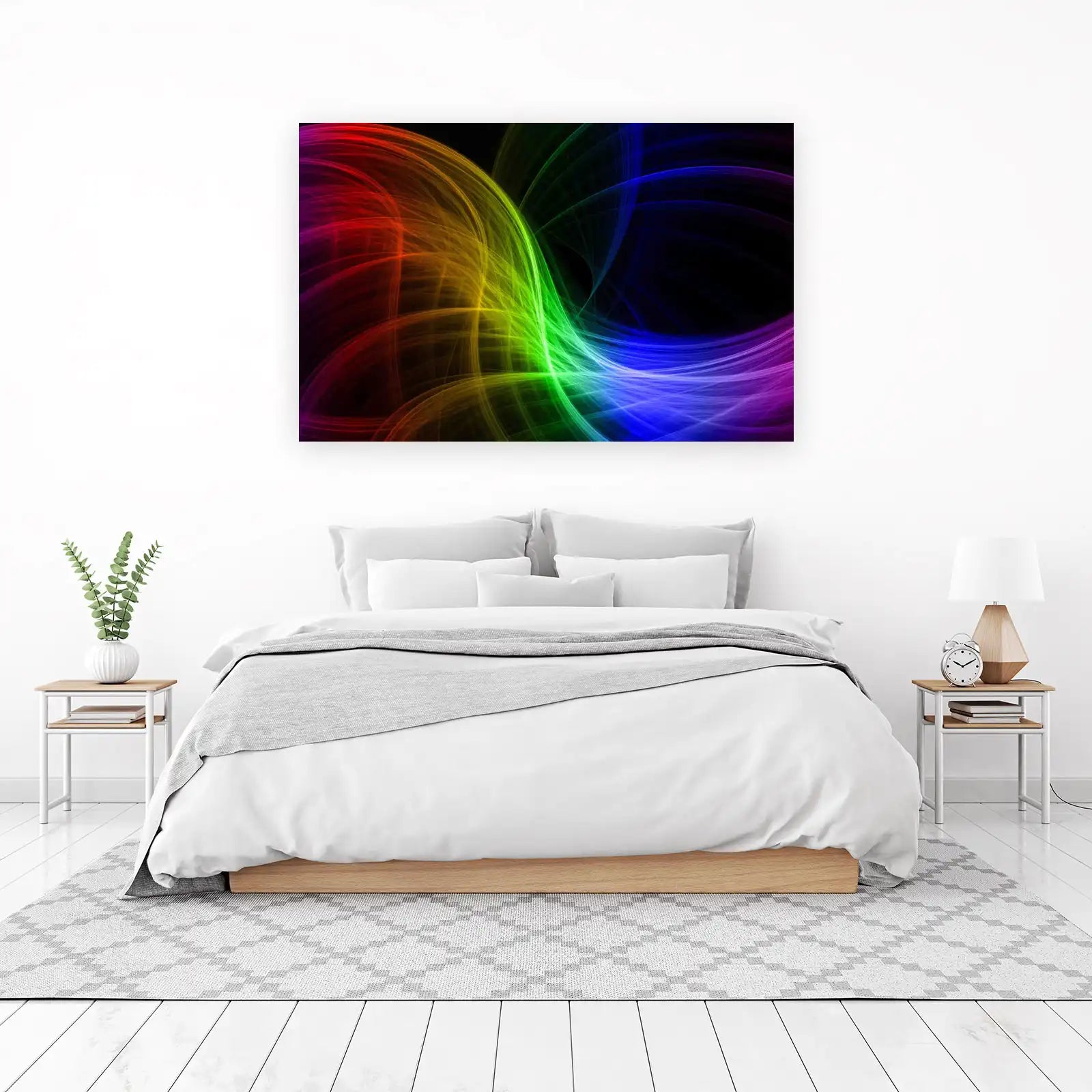 Abstract Rainbow Flow Wall Art | Modern Art