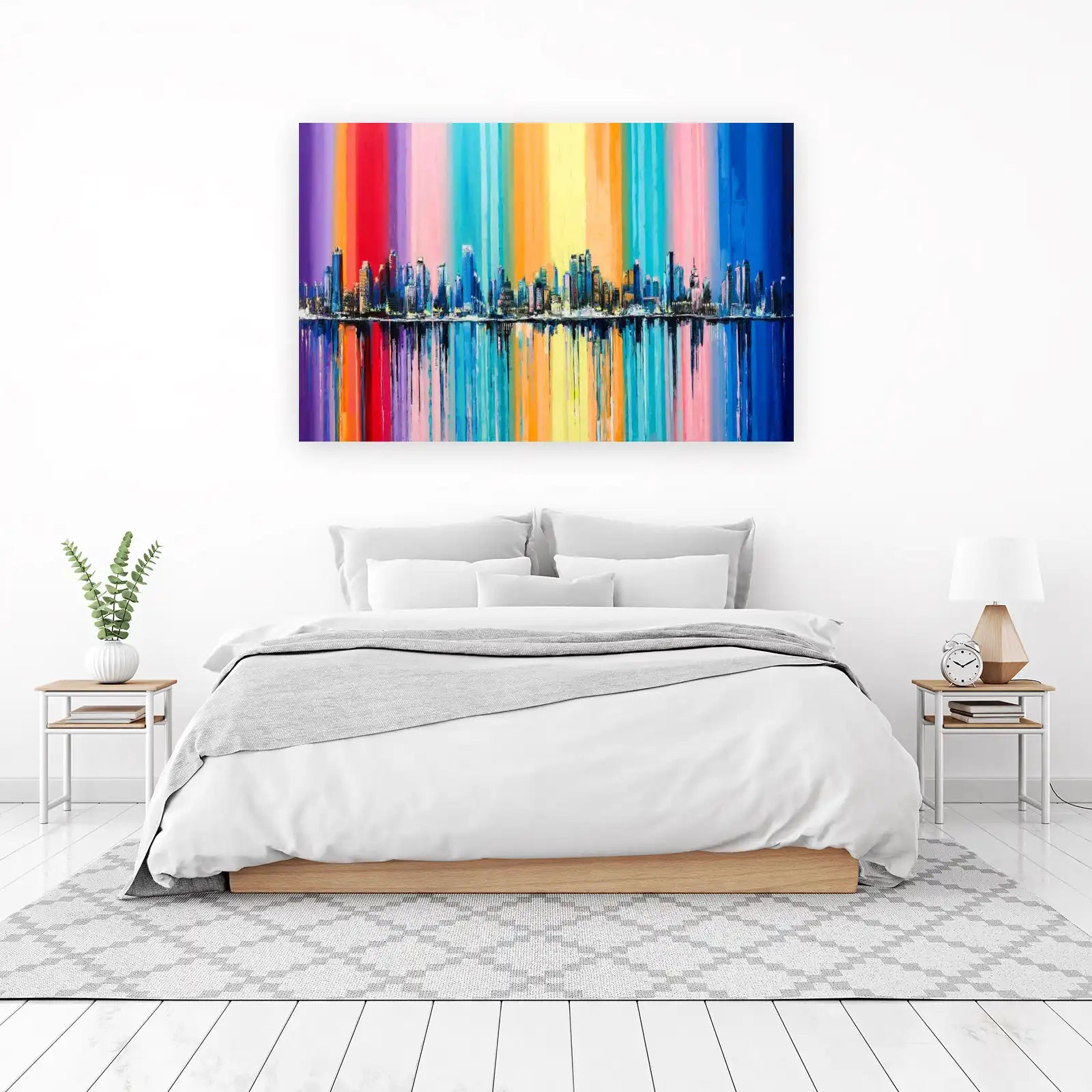 Vibrant Cityscape Wall Art: Modern Art