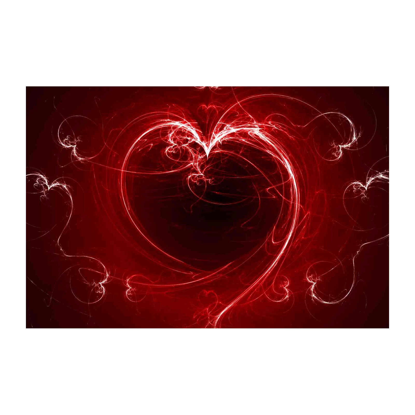 Radiant Red Heart Swirl Wall Art