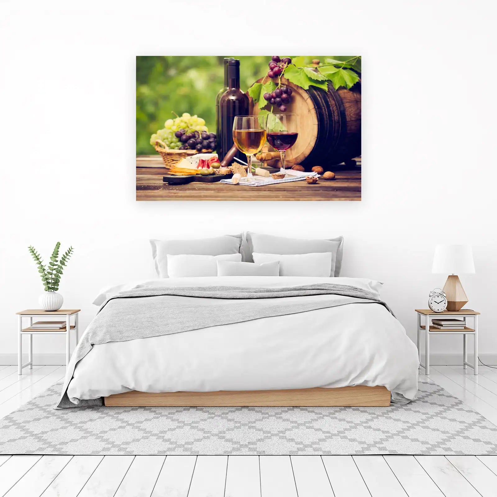 Elegant Wine & Cheese Vineyard Wall Art