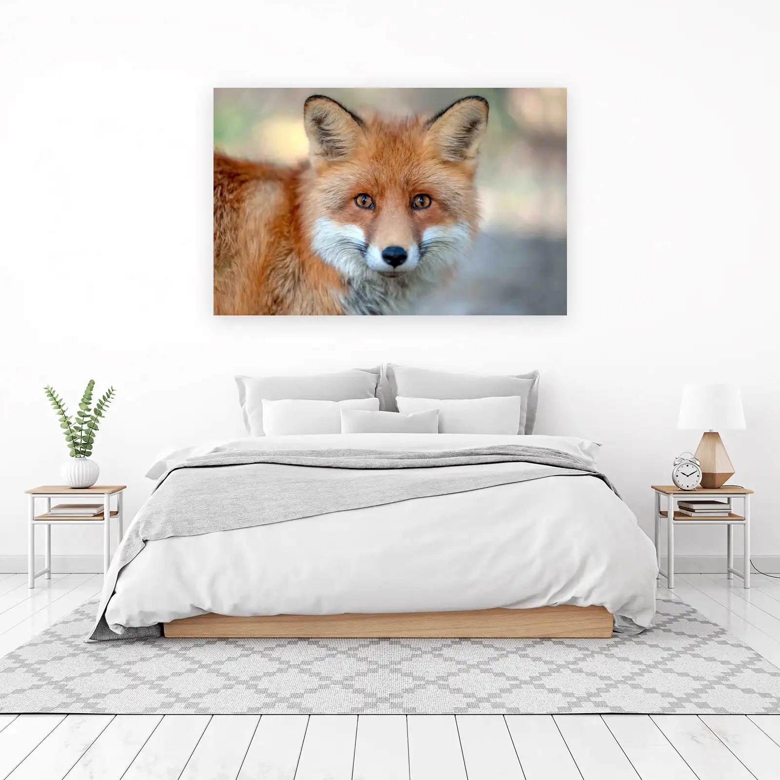 Intense Red Fox Portrait Wall Art