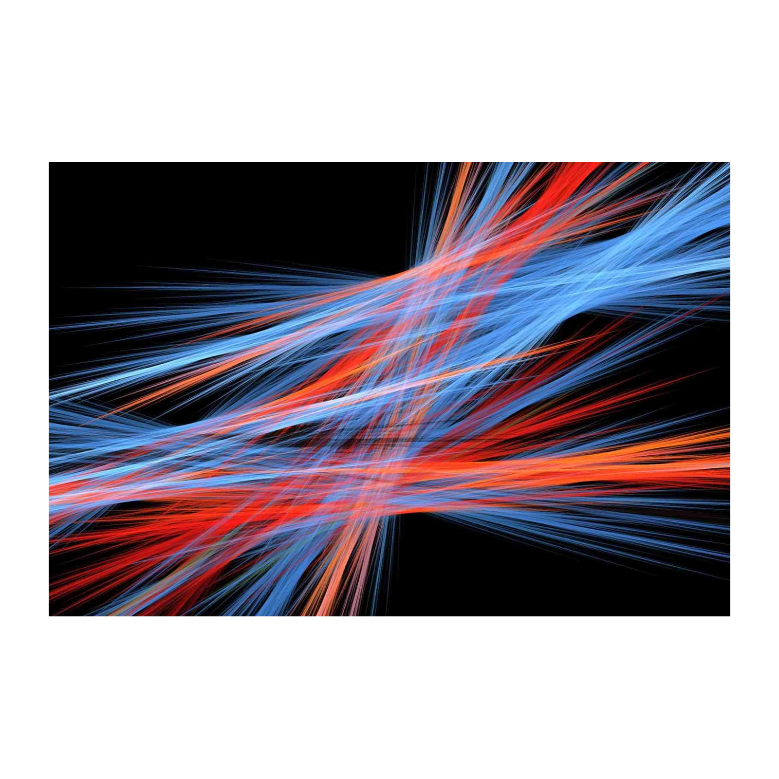 Dynamic Red & Blue Burst Wall Art Art