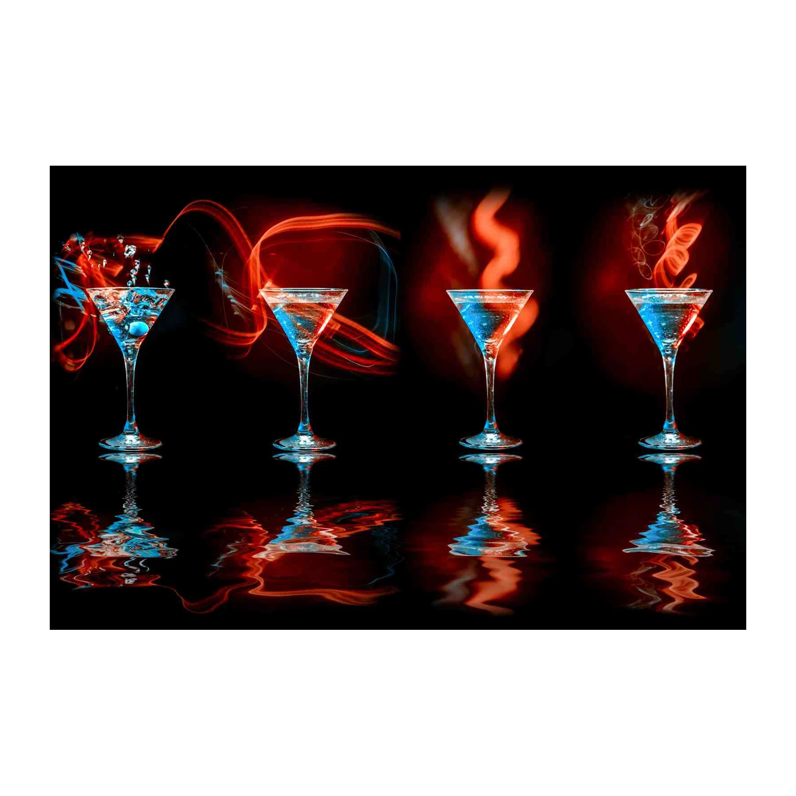 Vibrant Cocktail Splash Abstract Art Wall Art
