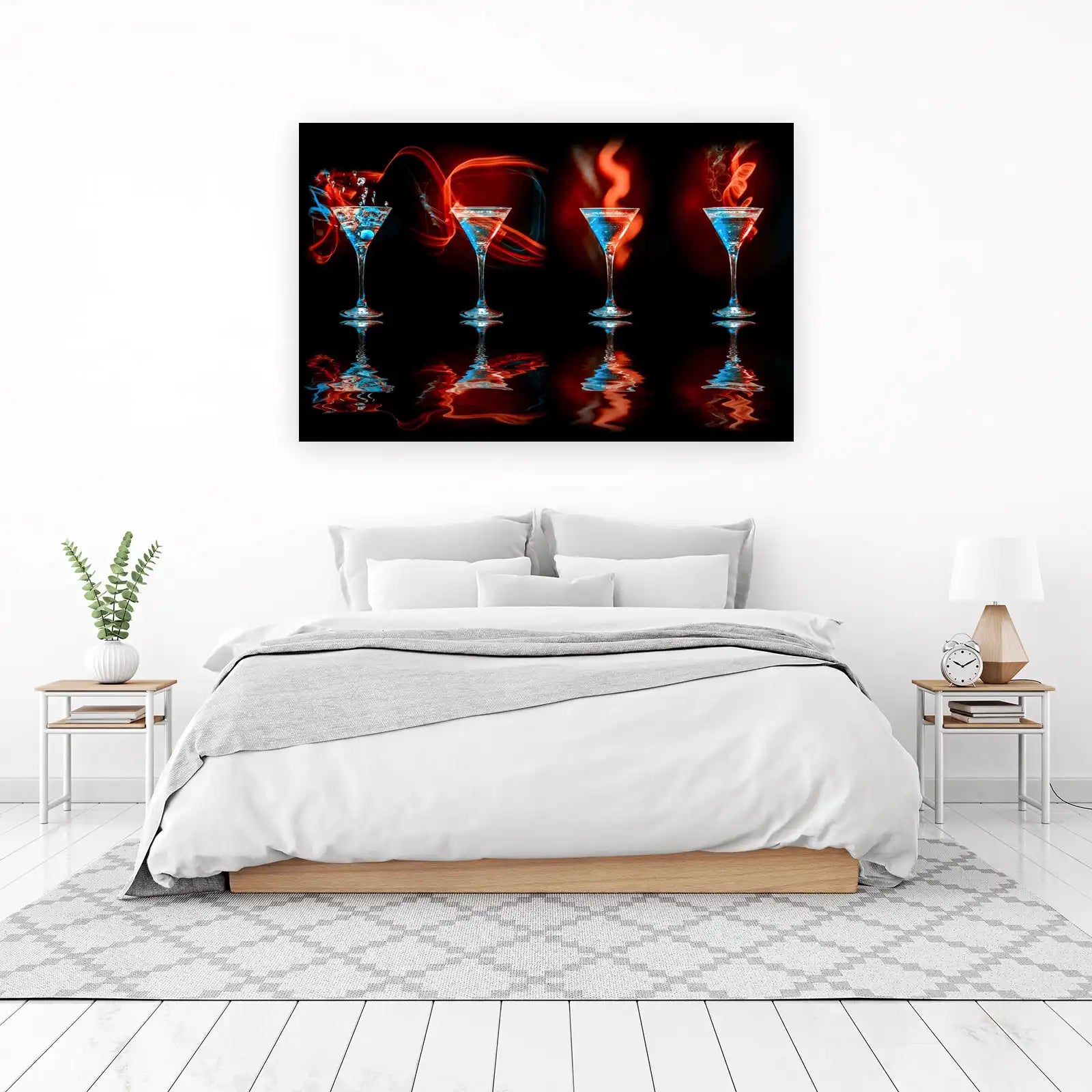 Vibrant Cocktail Splash Abstract Art Wall Art
