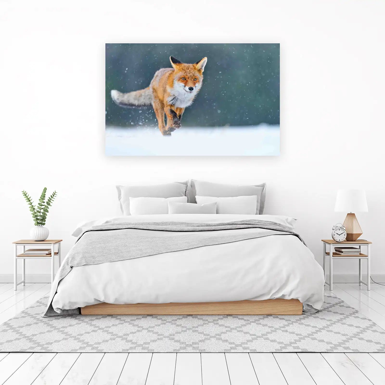 Majestic Fox in Snow Wall Art