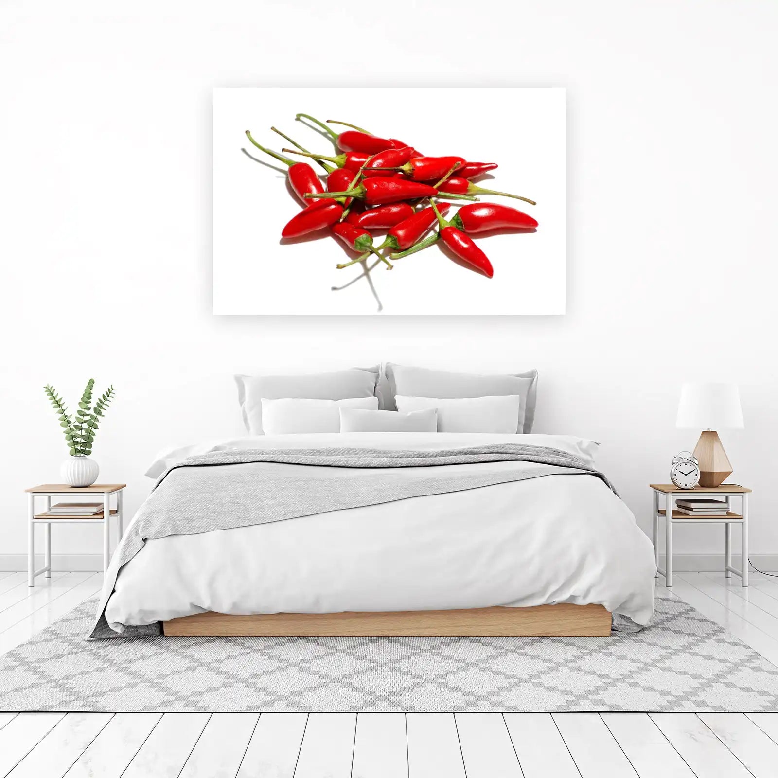 Vibrant Red Chili Peppers Art Wall Art