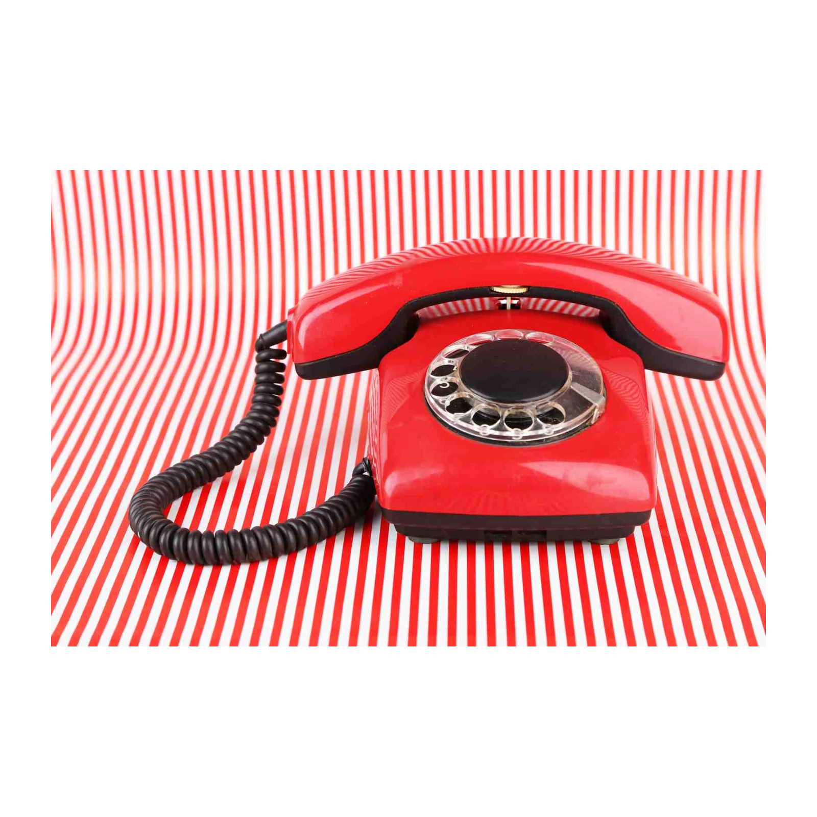 Retro Red Rotary Phone Wall Art | Vintage Decor