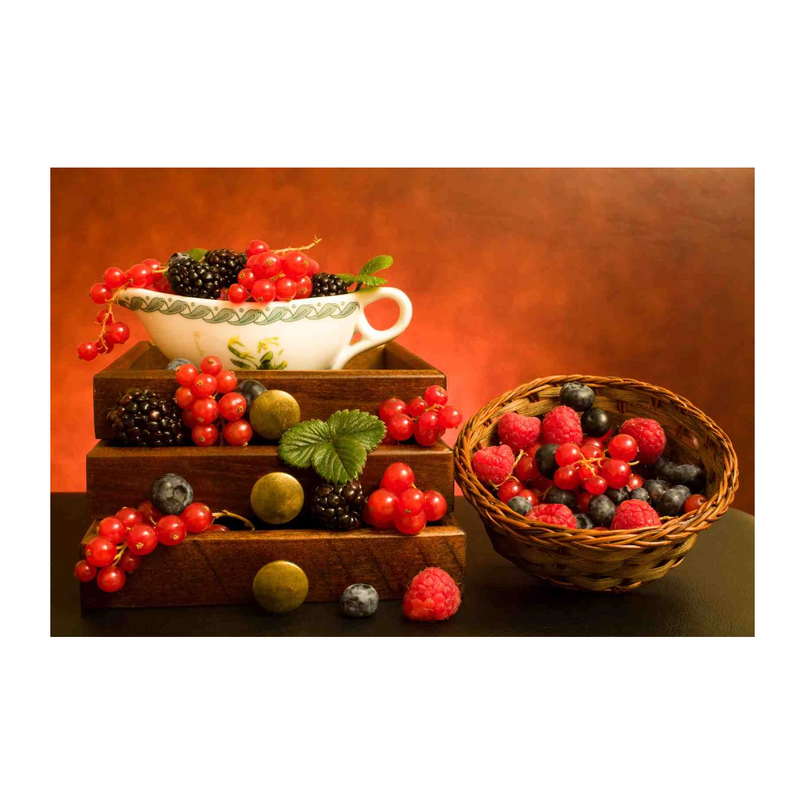 Vibrant Berry Still Life Wall Art