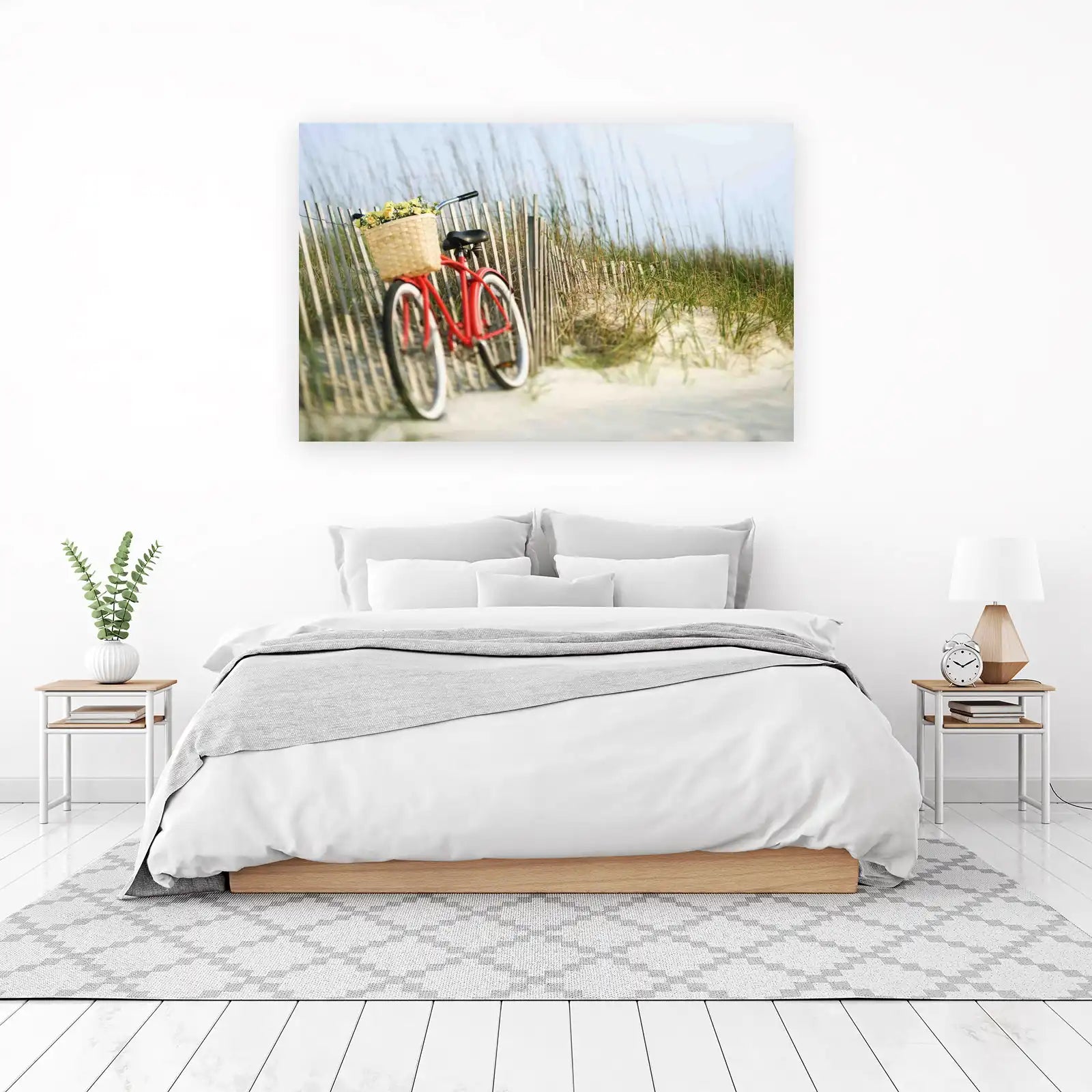 Coastal Charm Bicycle Beach Wall Art