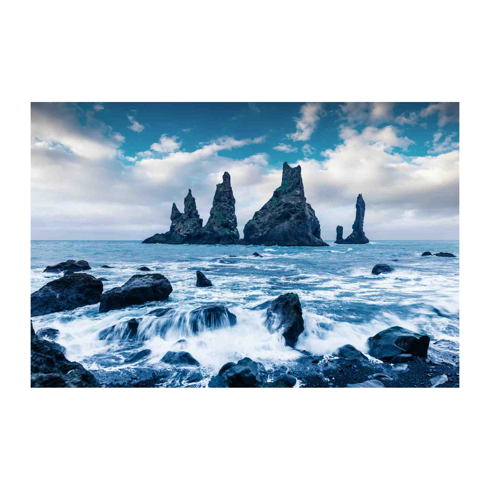 Dramatic Iceland Sea Stacks Wall Art