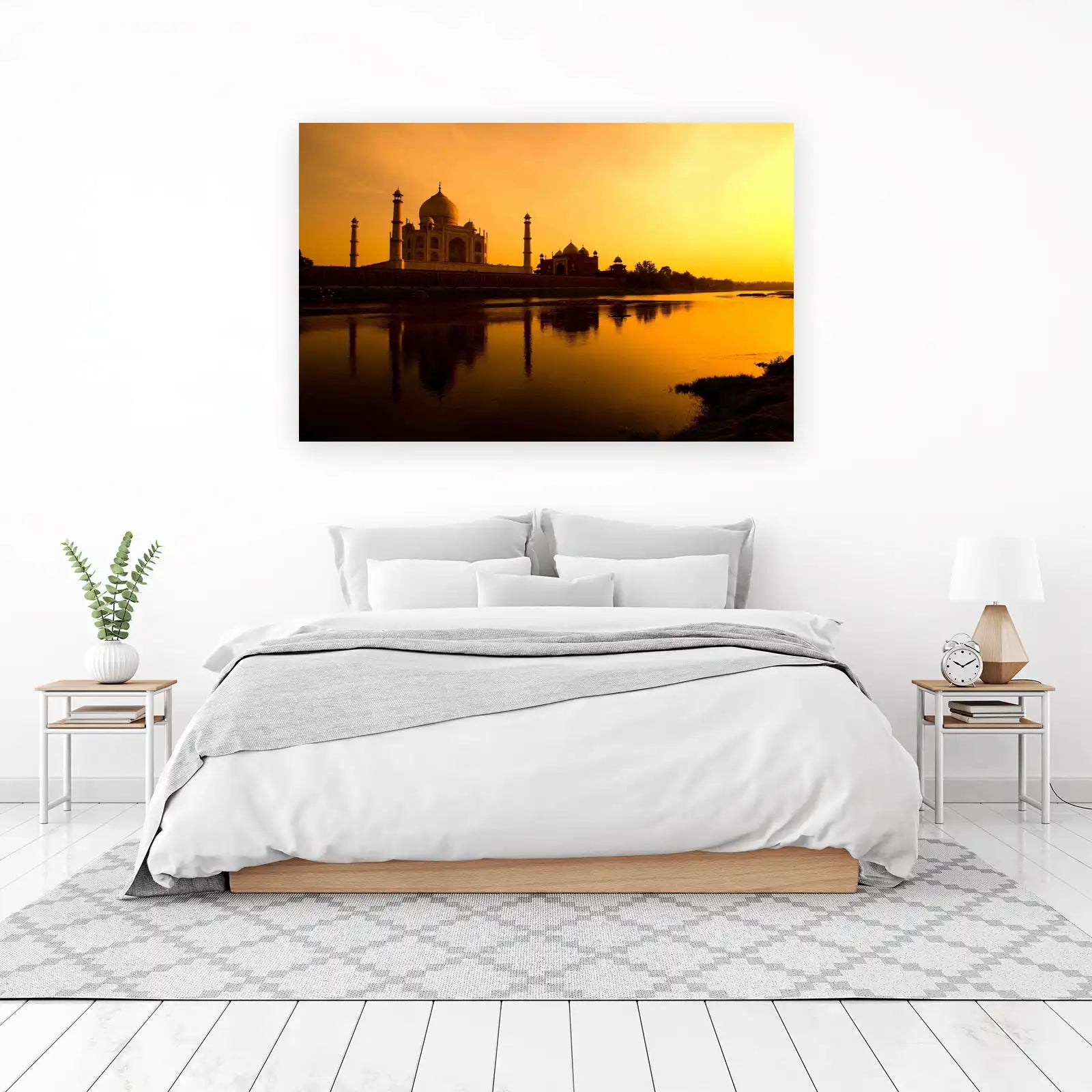 Majestic Taj Mahal Sunset Wall Art Wall Art
