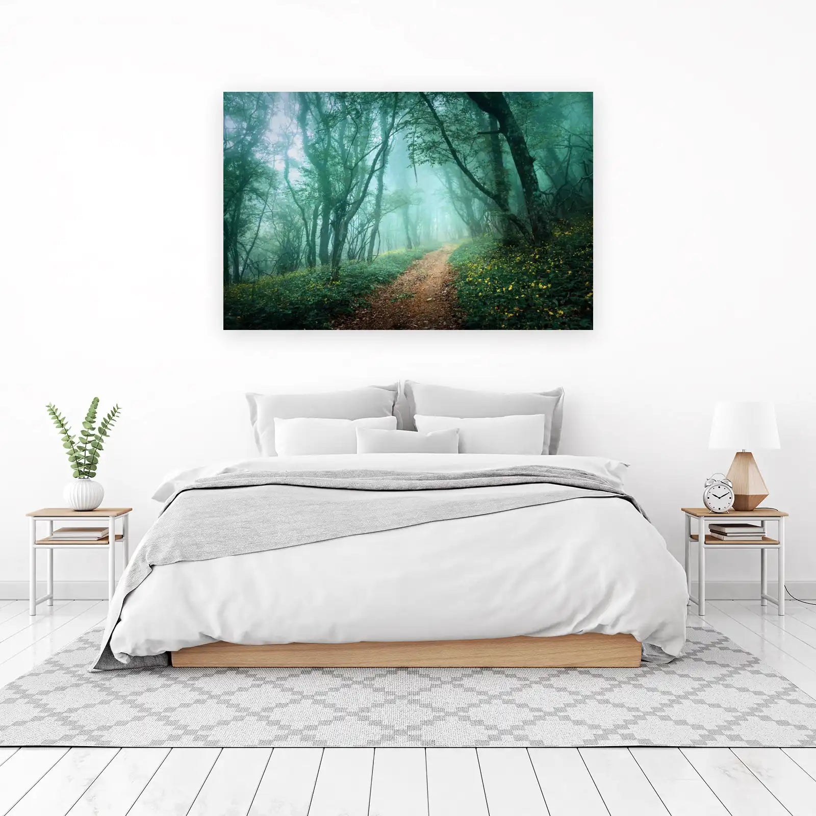 Misty Forest Path Wall Art