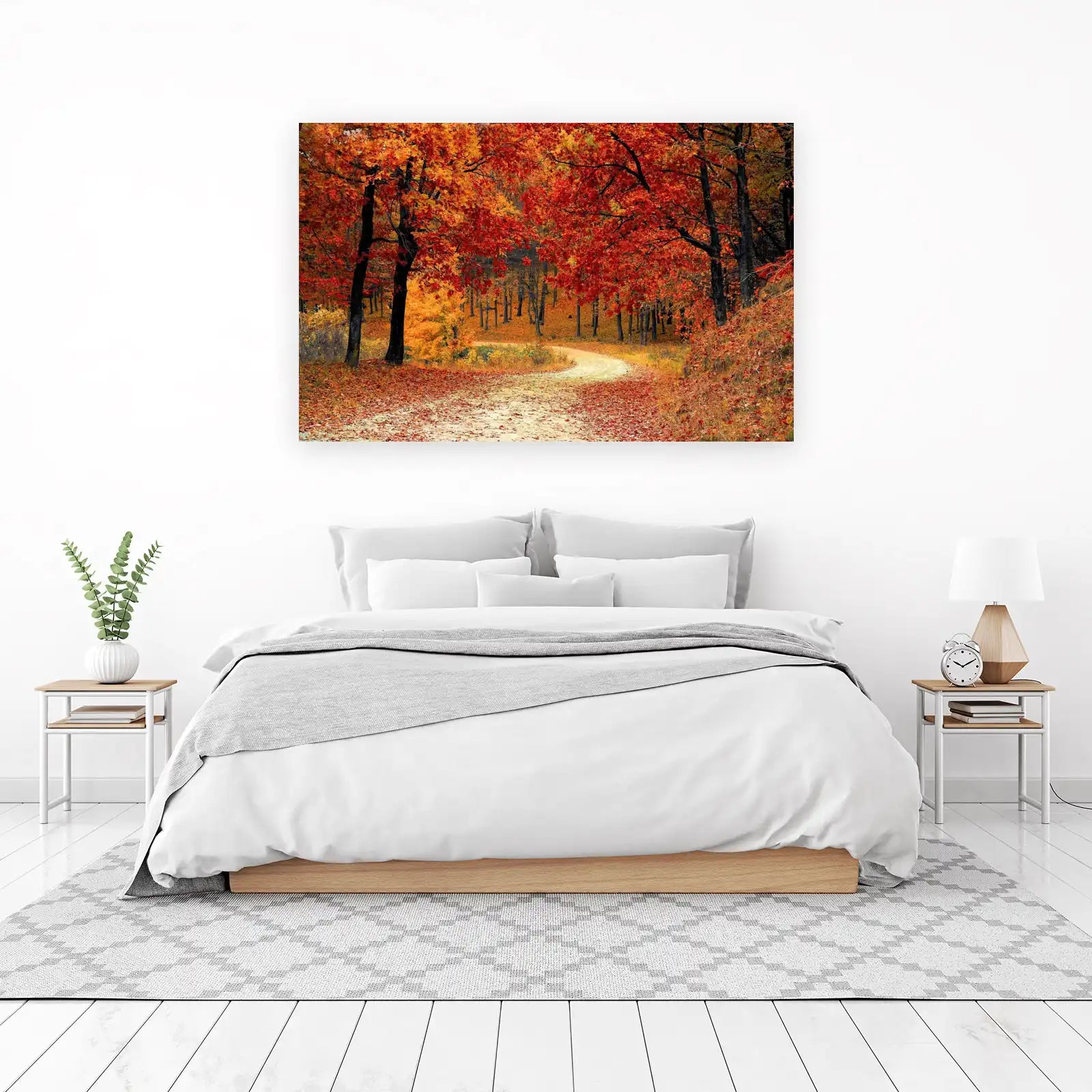 Vibrant Autumn Forest Path Wall Art